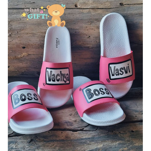 Pink Slip-Ons With Customised Names