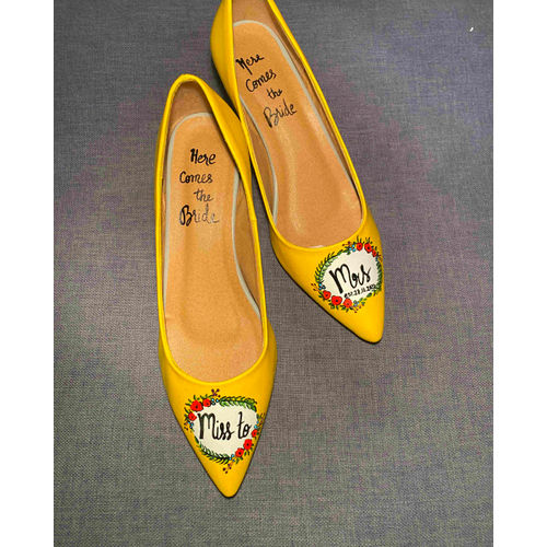 Yellow pencil Heels 2.5 Inches( Miss To Mrs)