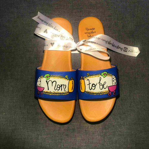 Mom To Be Blue(Baby Details) Slides
