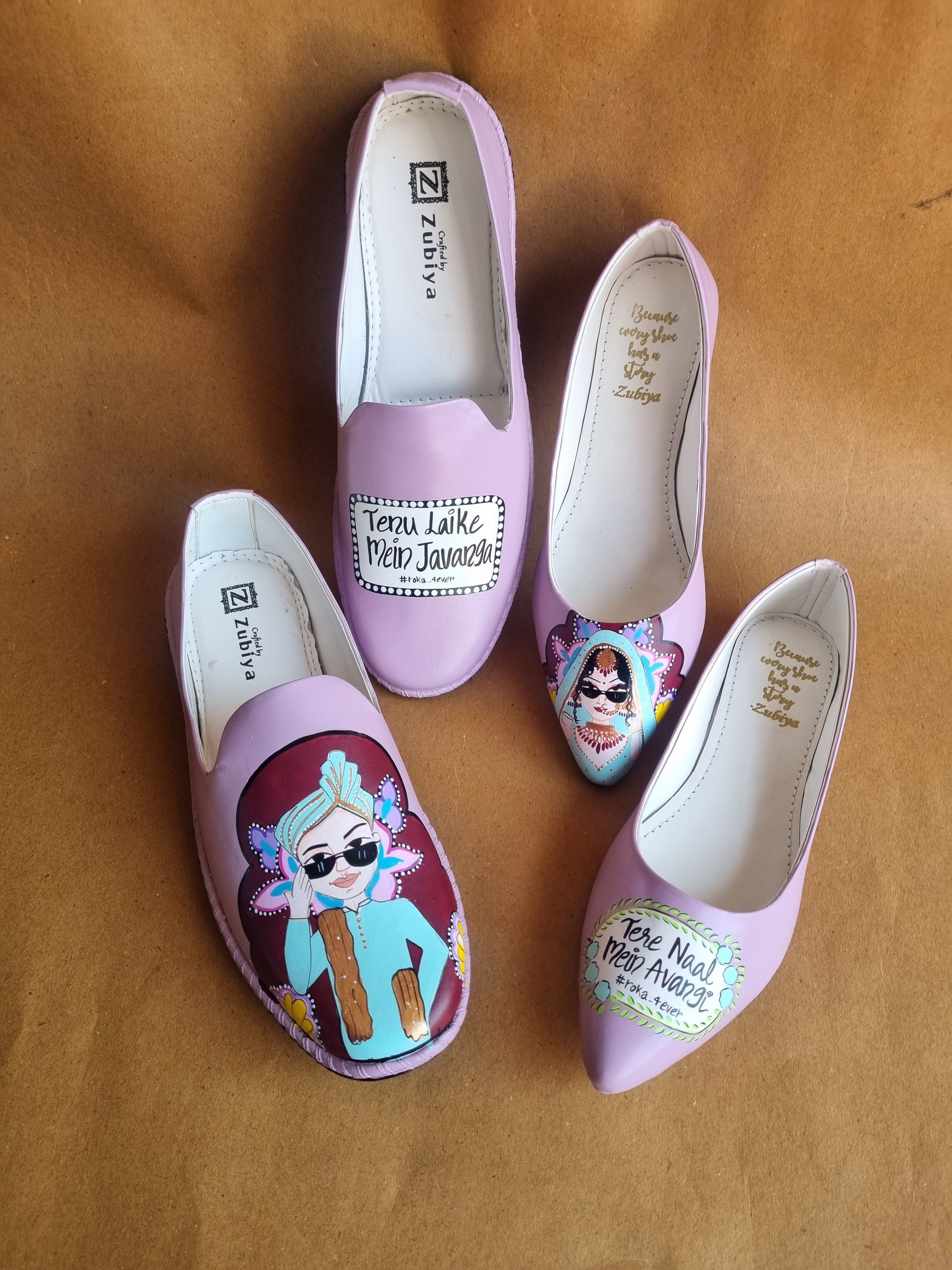 Onion pink juttis couple combo