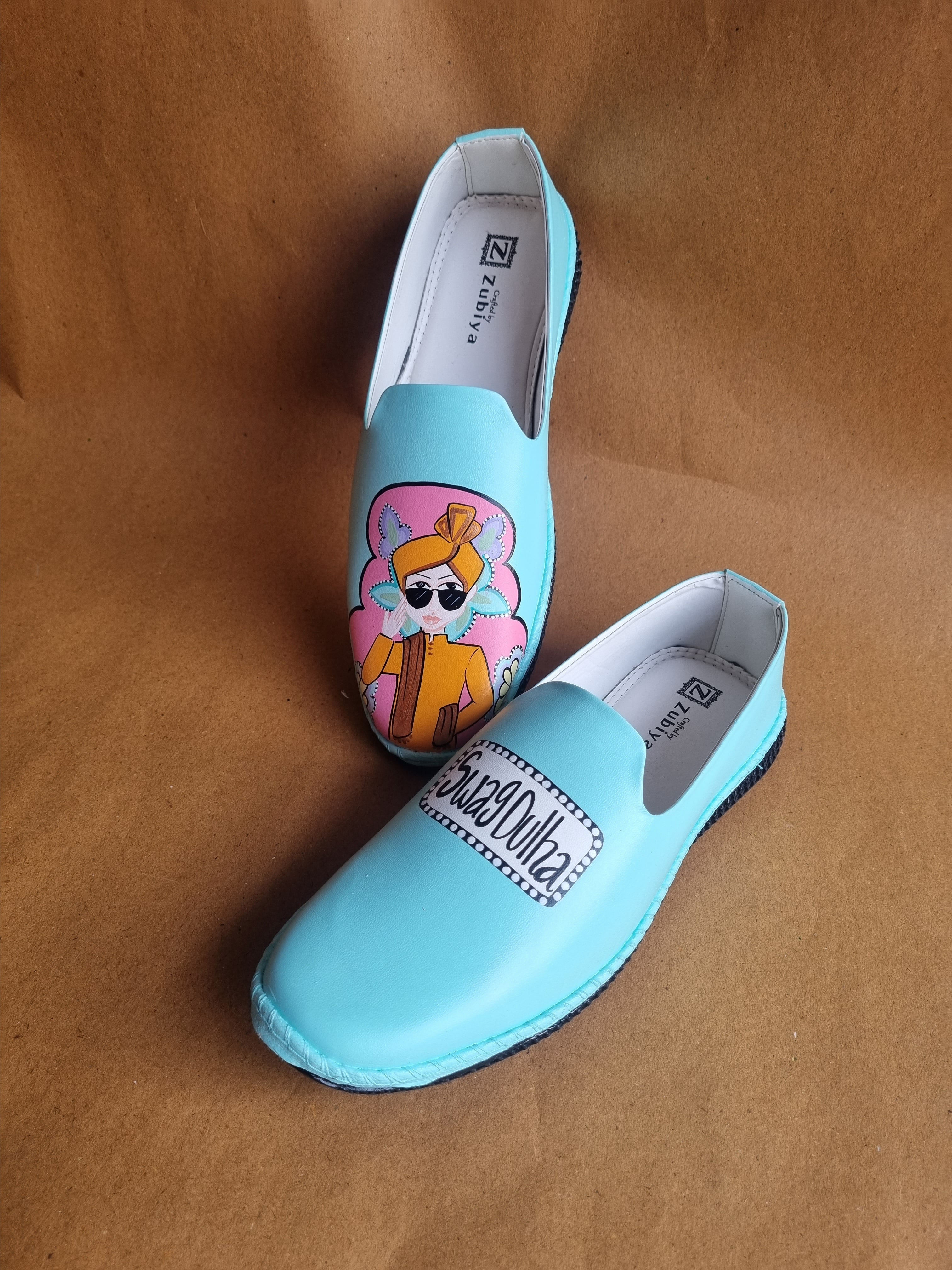 Ice blue dulha mojris