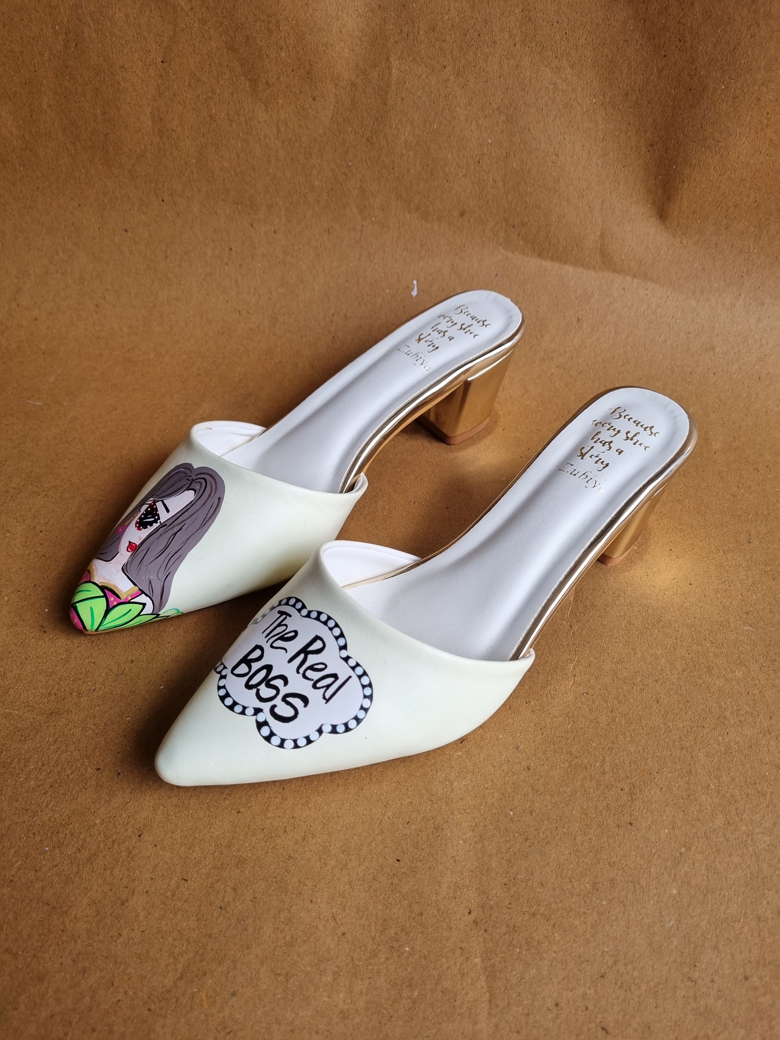 Lime yellow 2 inch mules