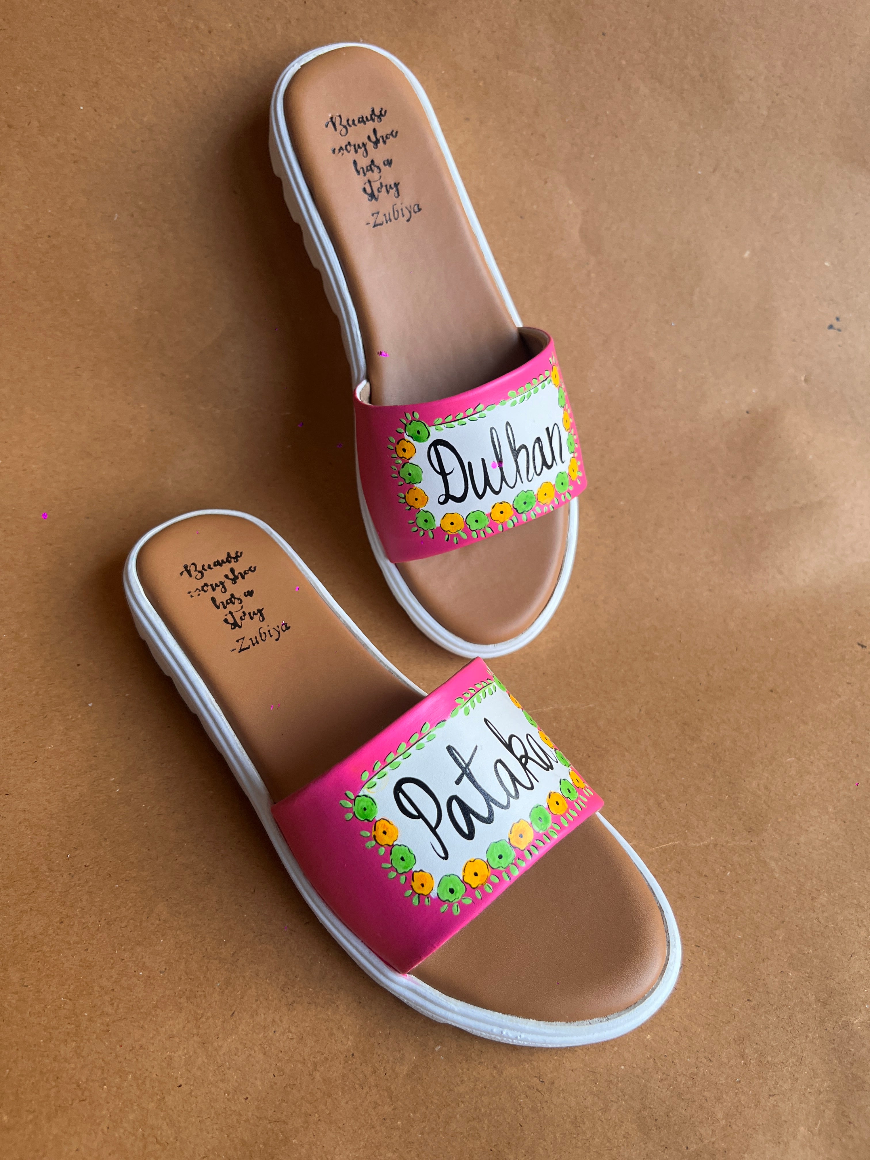 Hot pink pataka dulhan slides