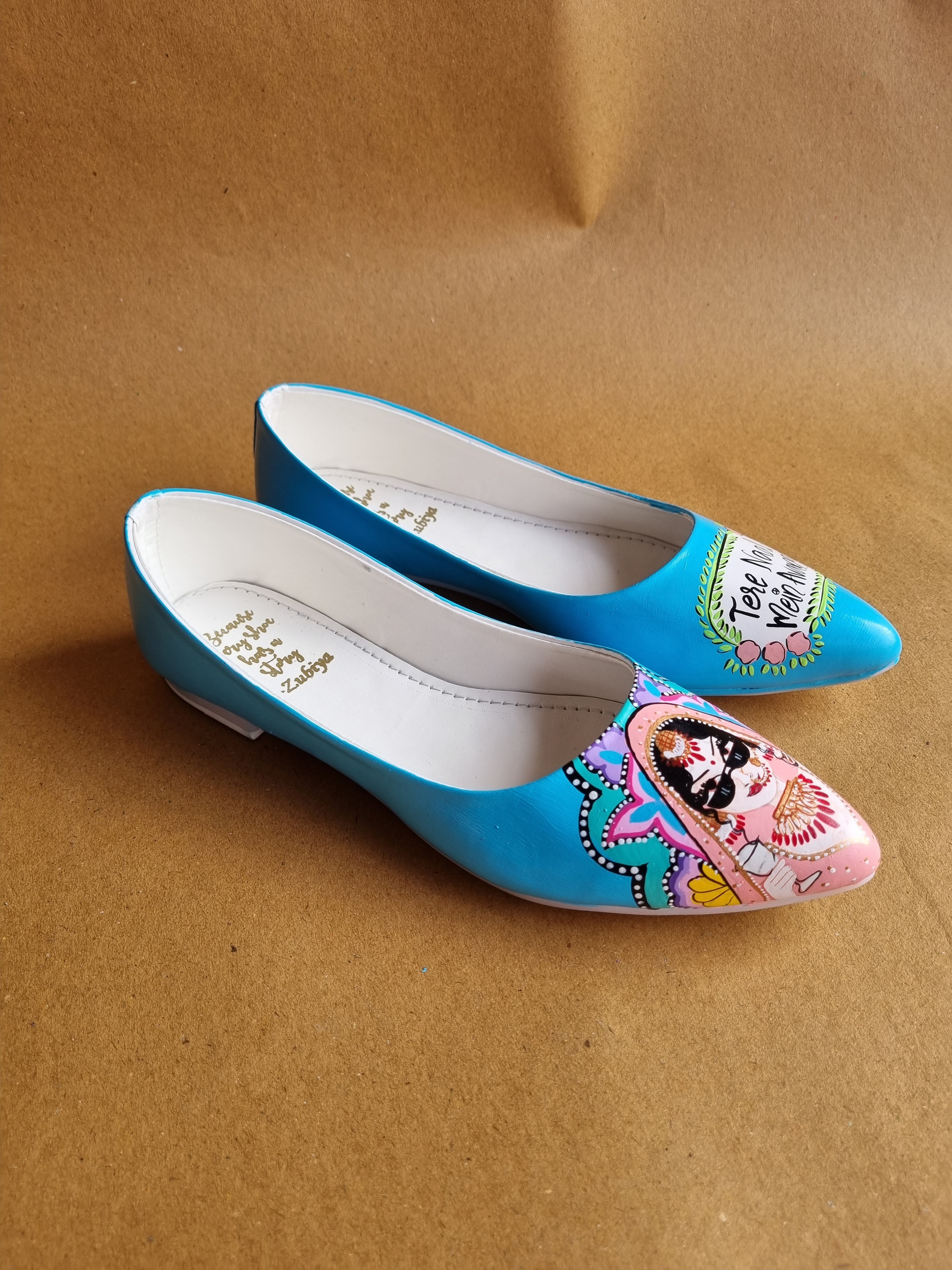 Aqua blue  dulhaniya sq. Toe  juttis