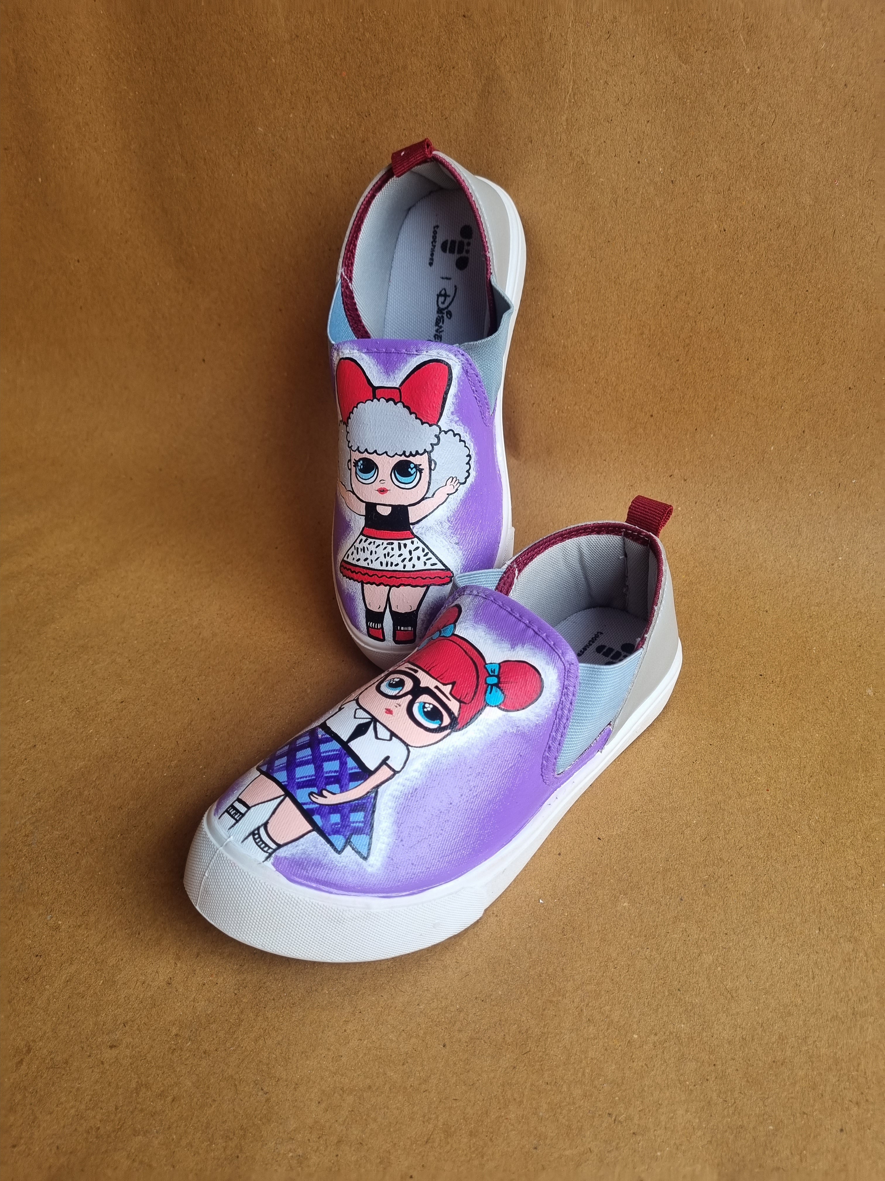 lol dolls lavender Slip-Ons