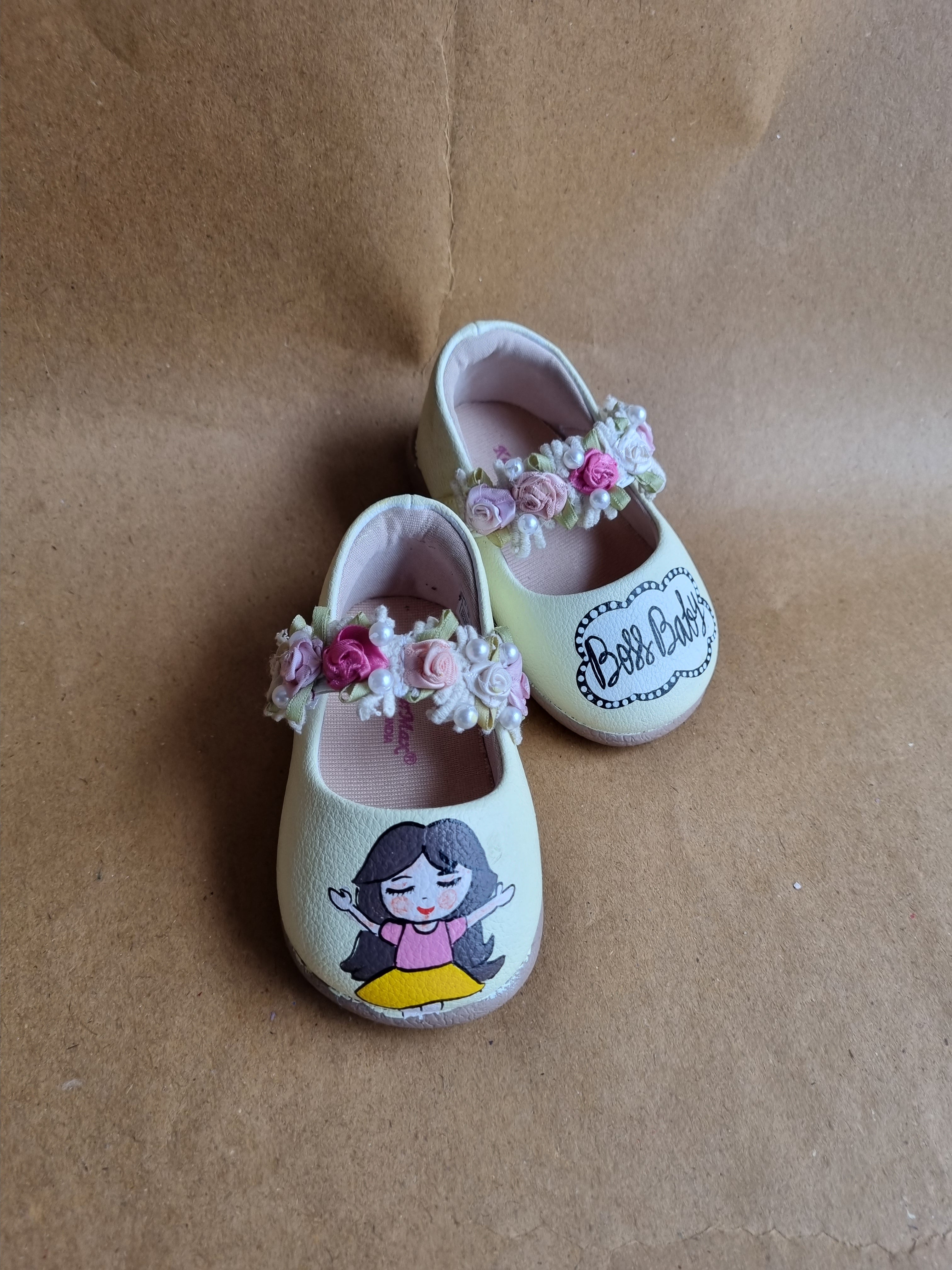 Lime yellow Closed boss baby sandals
