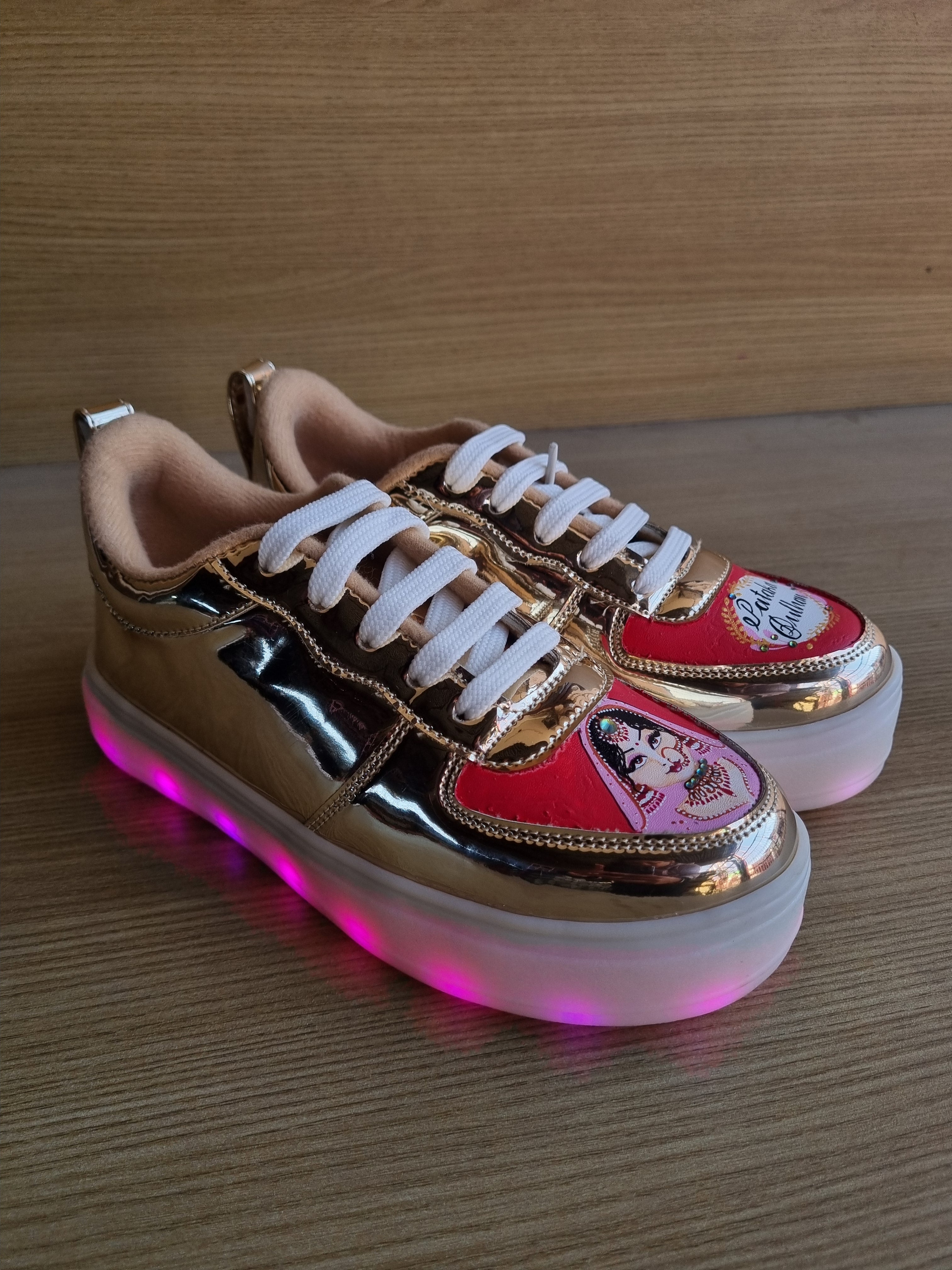 LED RECHARGEABLE GOLDEN BRIDAL  sneakers
