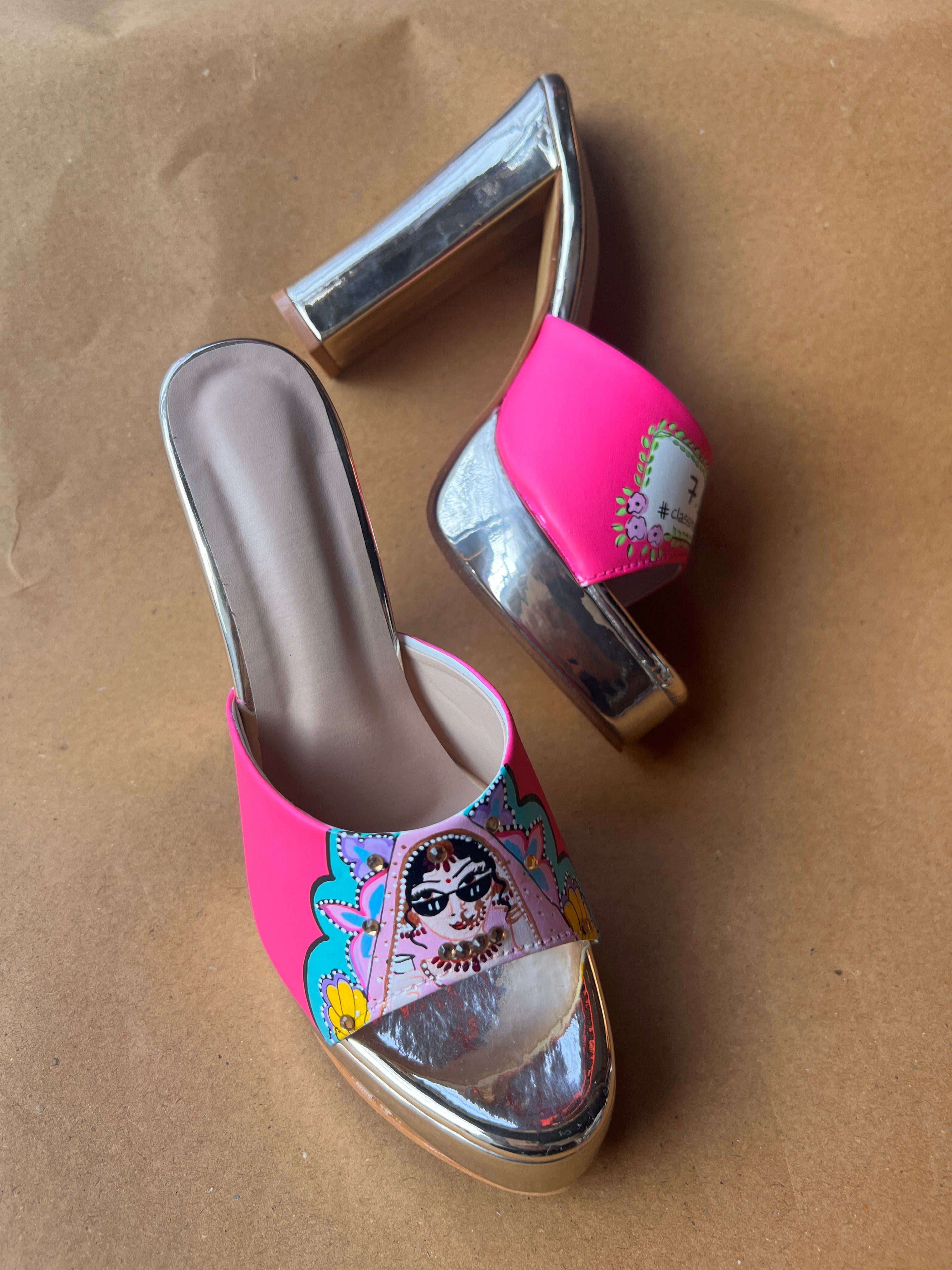 Hot pink swag dulhan 5'inch heels