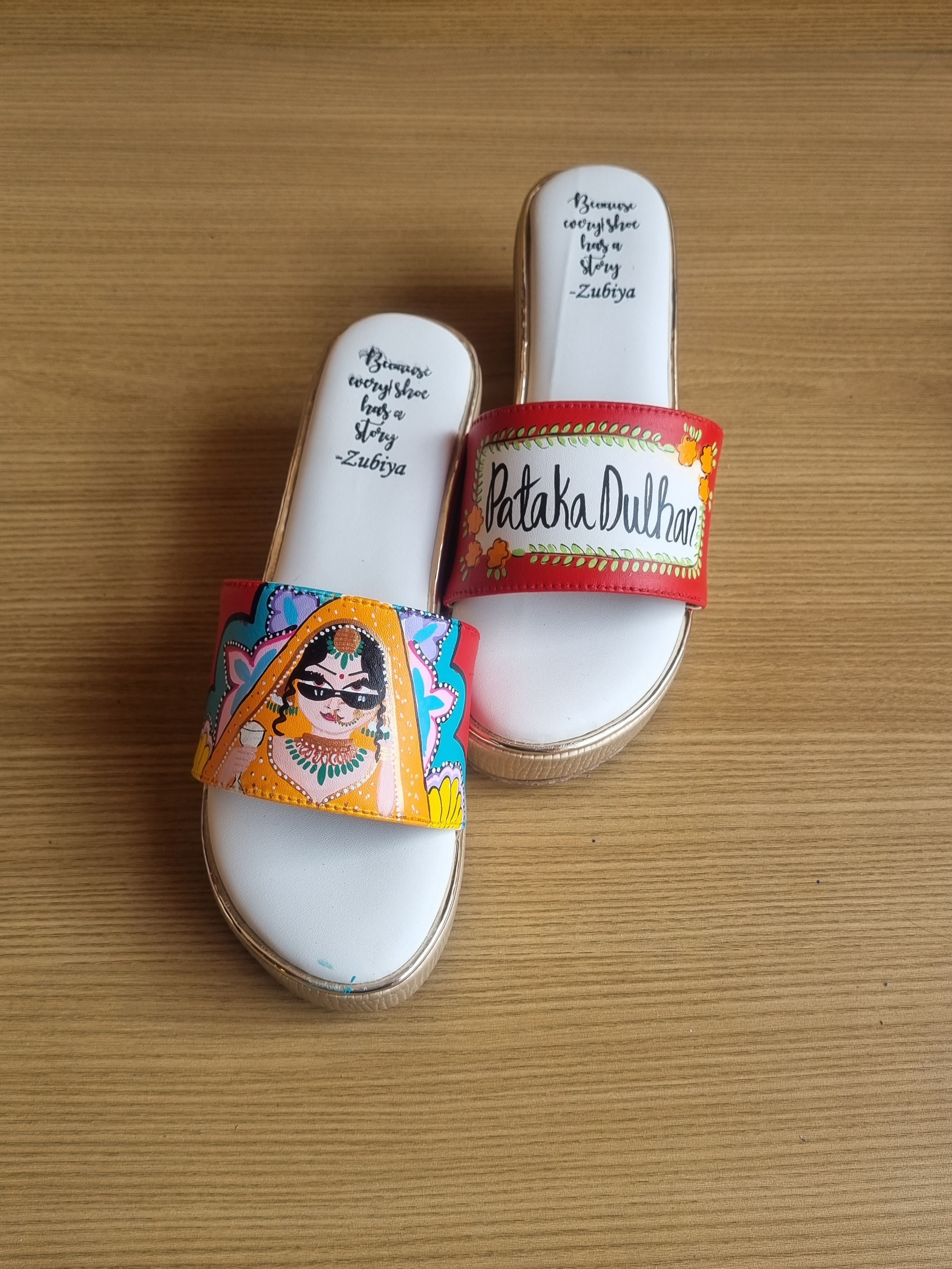 Red wedges swag dulhan heels