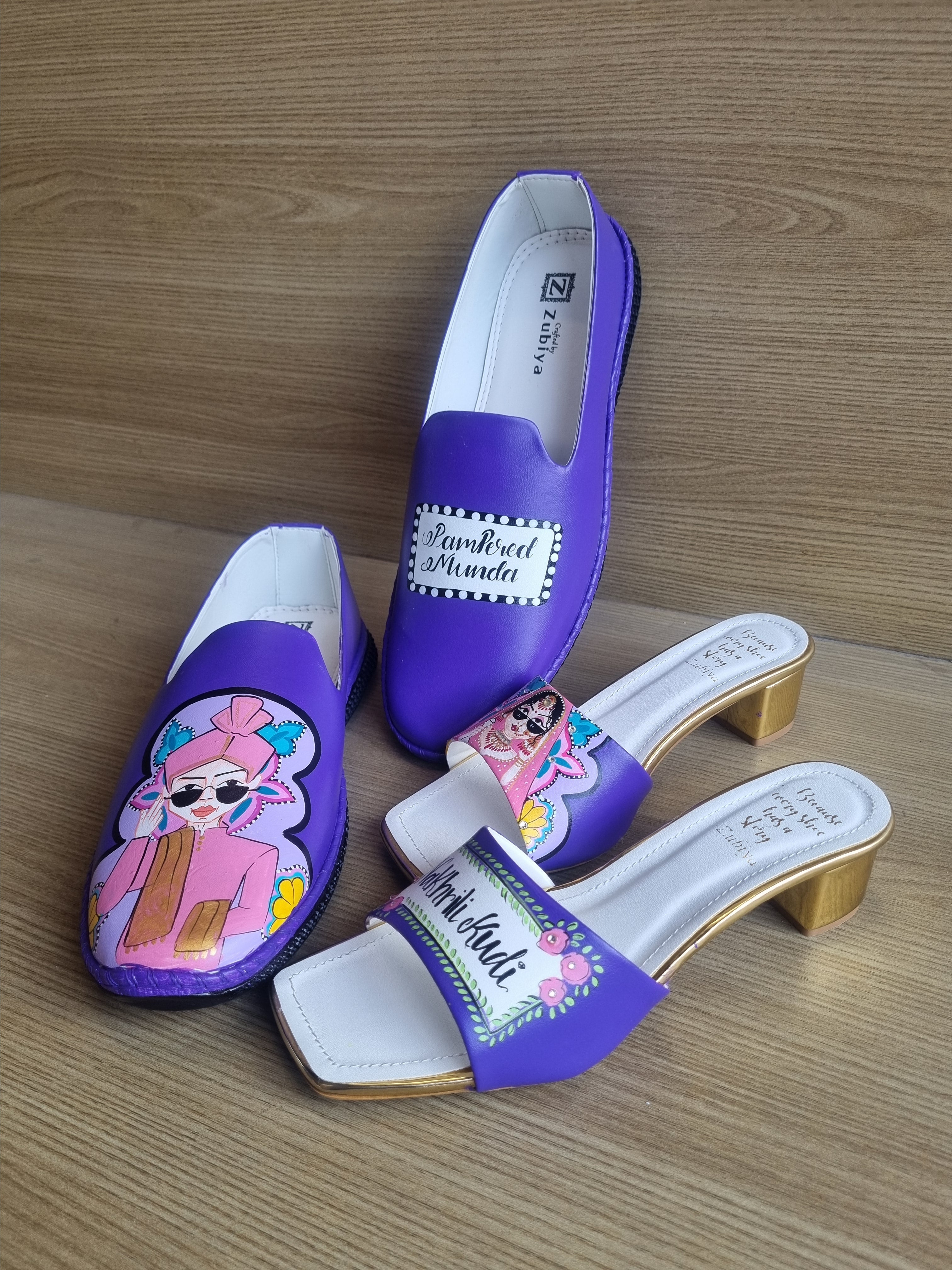 Bright purple swag-couple combo