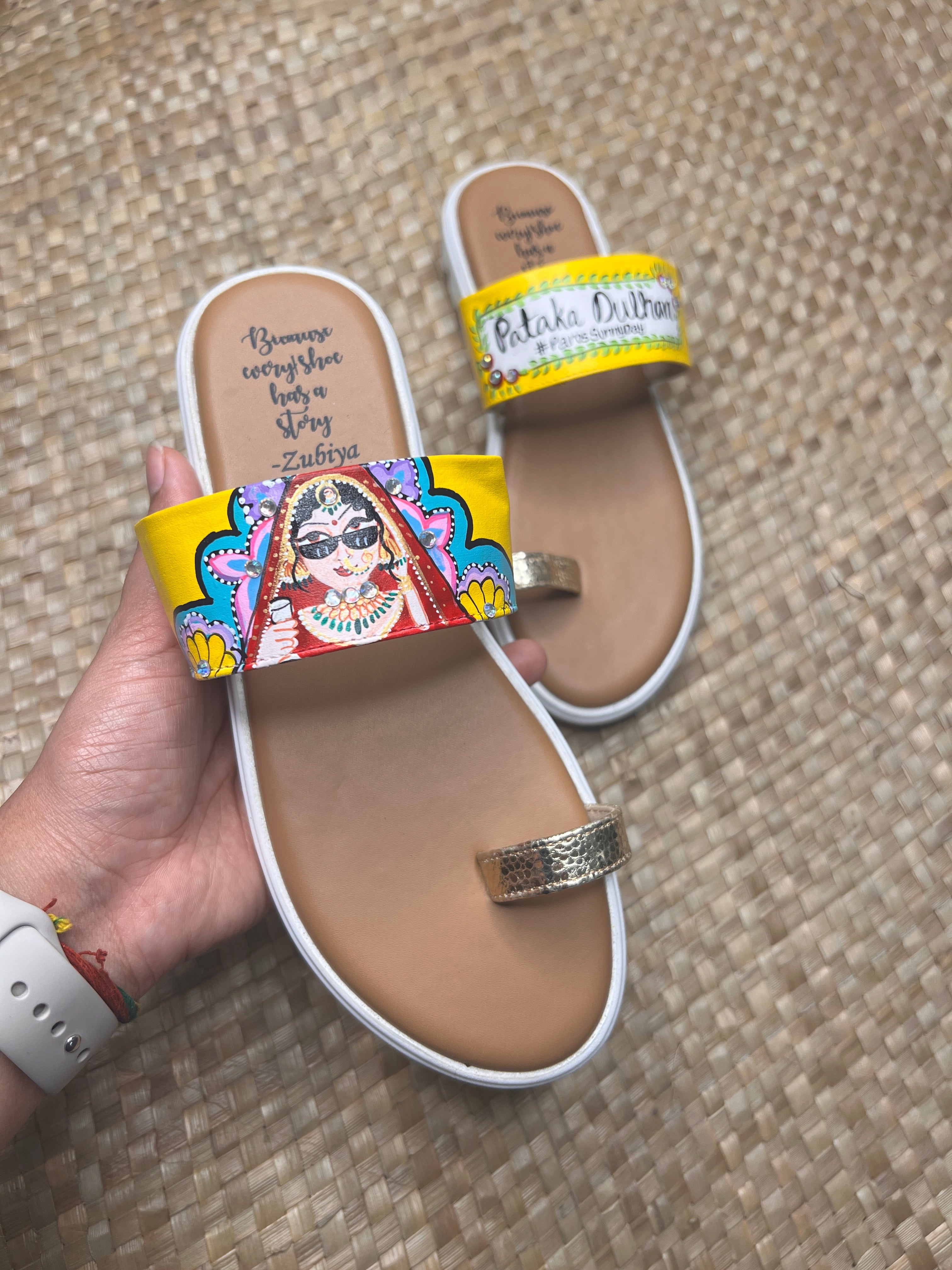 Yellow swag dulhan kohla slides