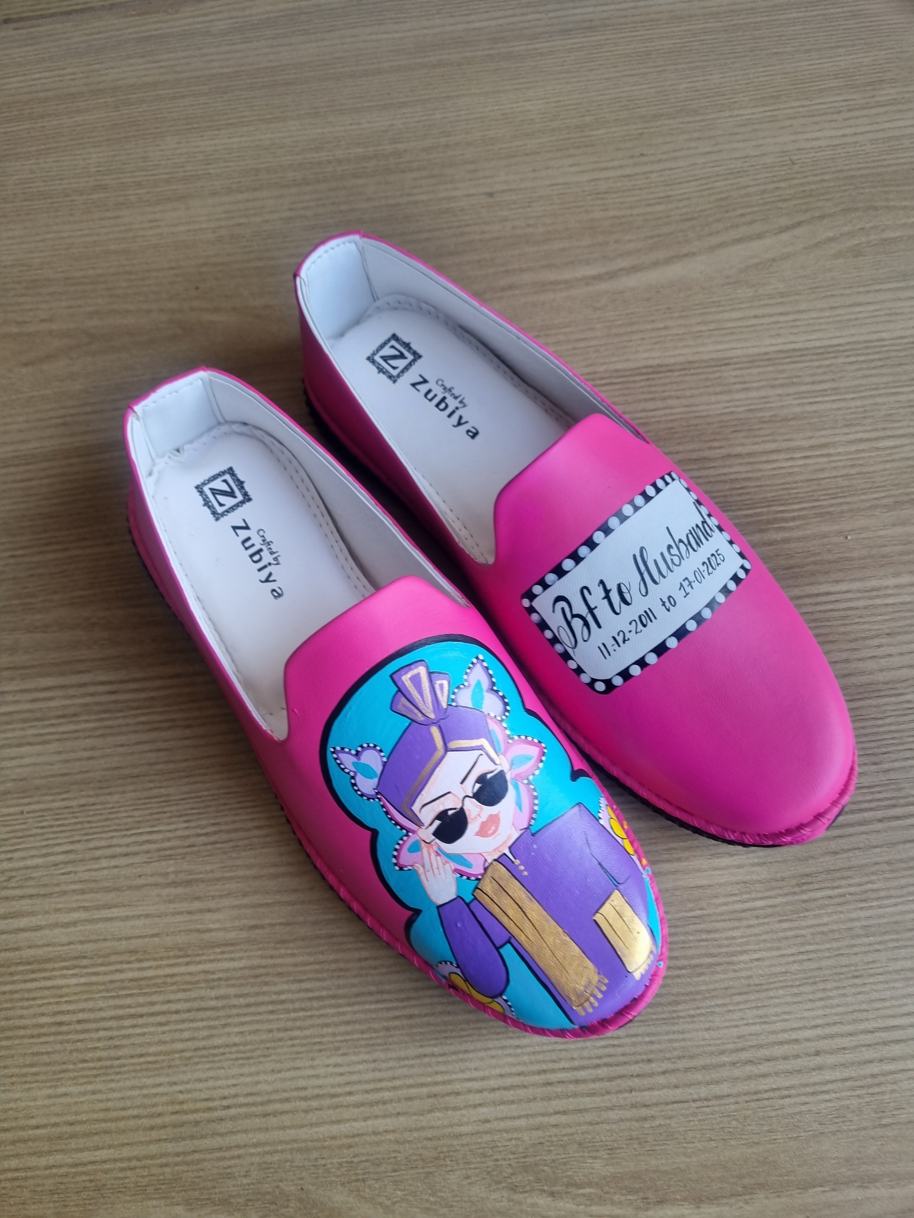 Hot pink swag dulha mojris