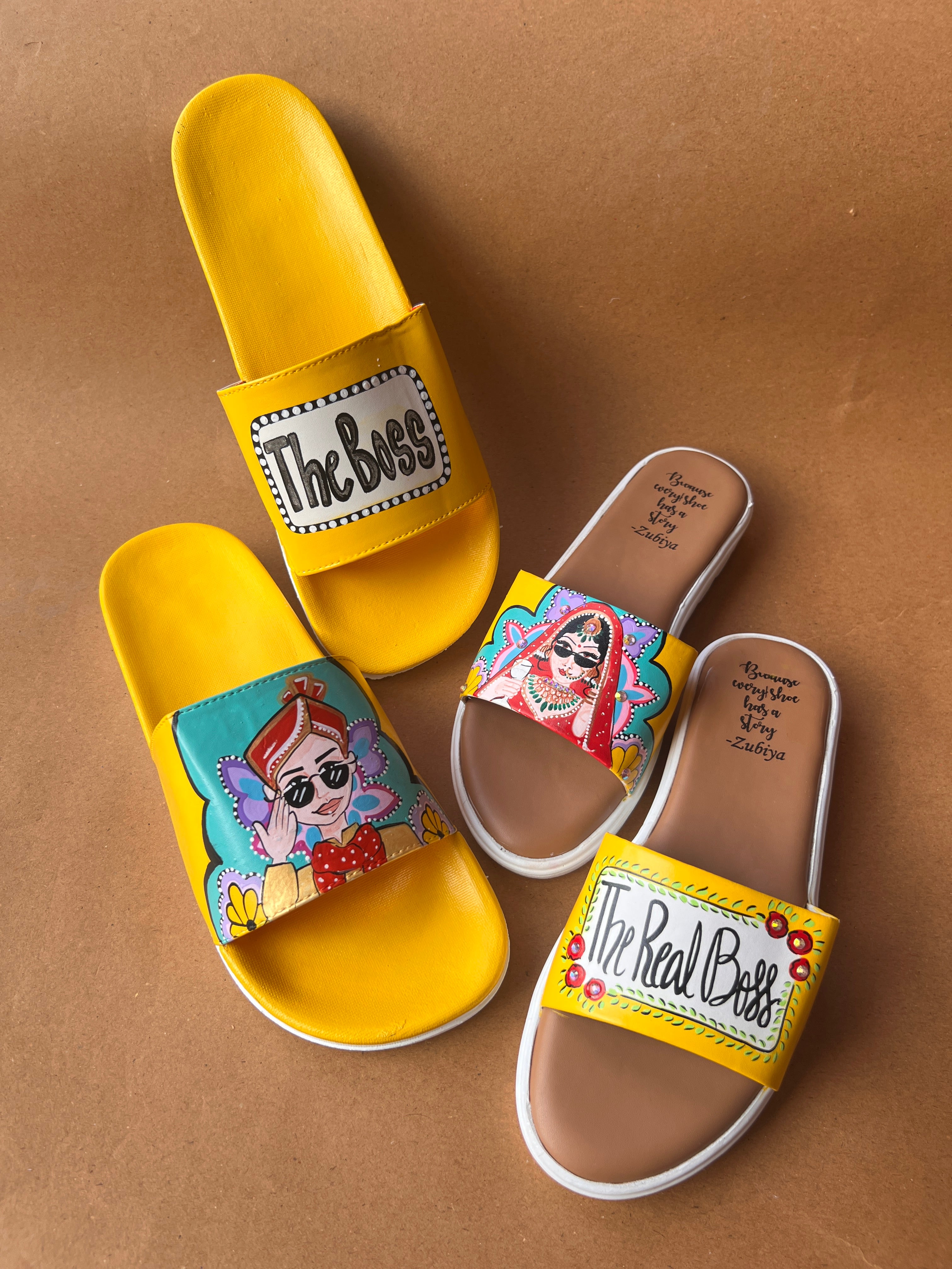 Yellow Swag Couple Flats Combo