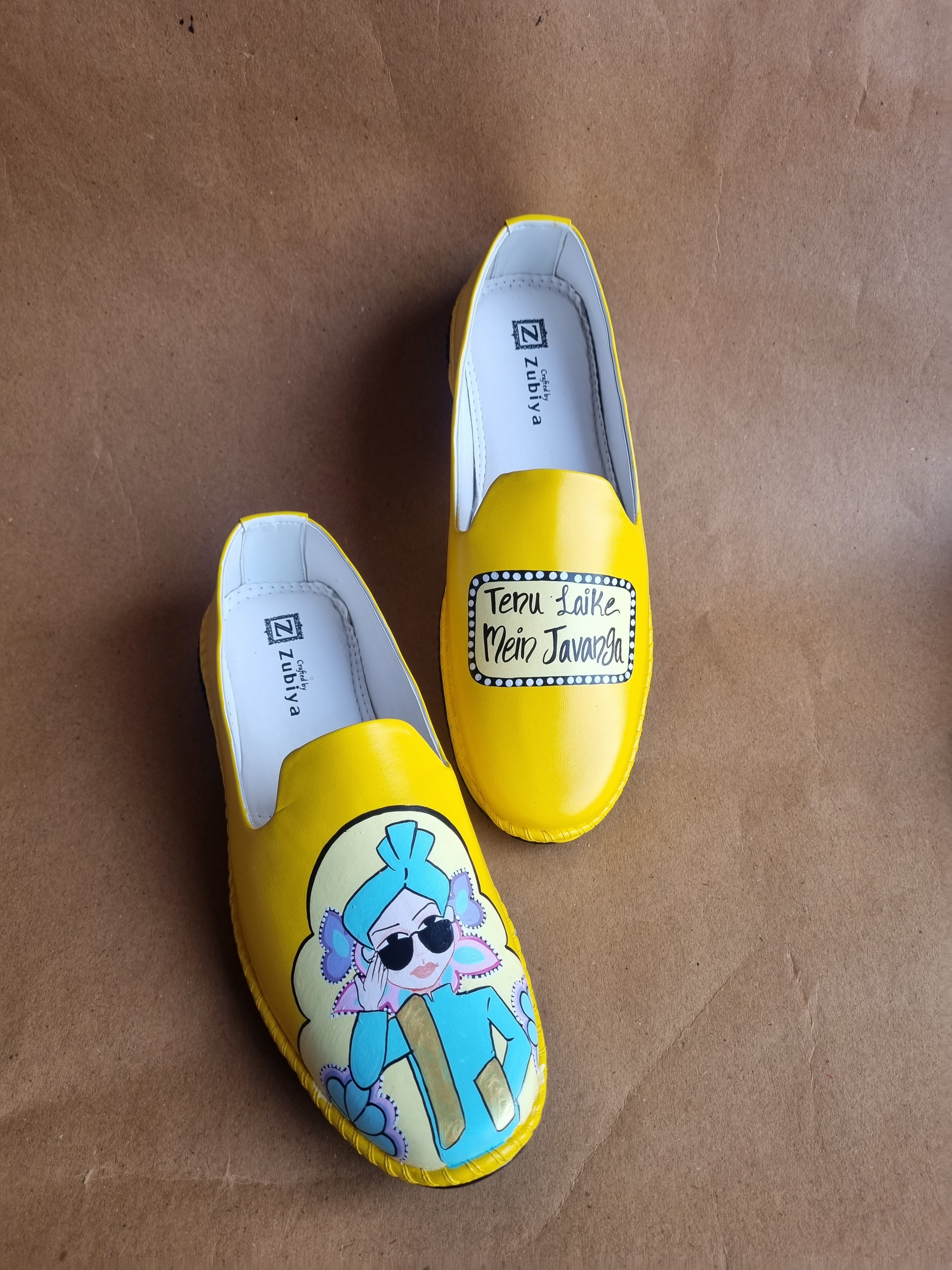 Yellow-lime yellow tenu laike dulha mojris