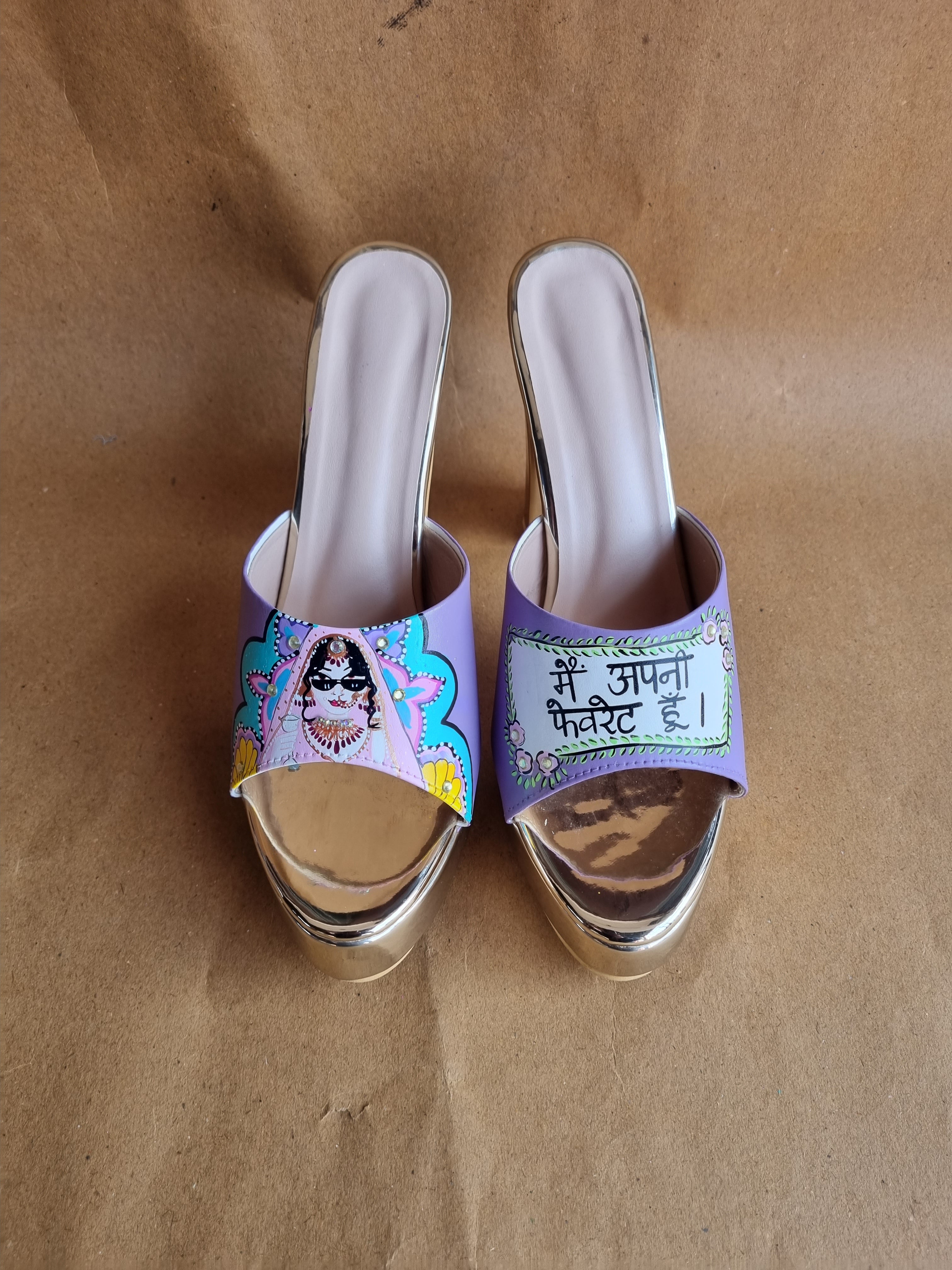 Lavender swag dulhan 5'inch heels