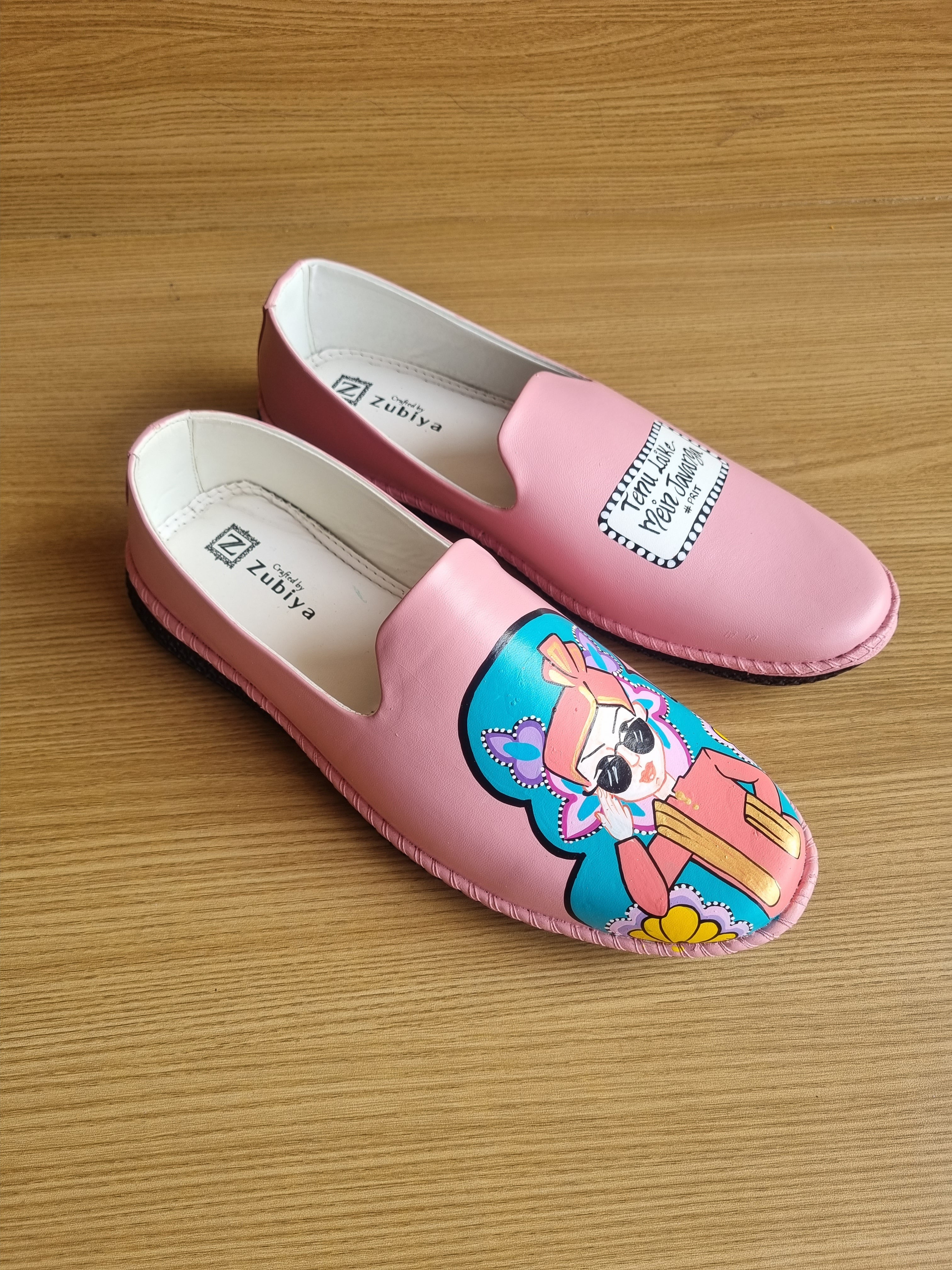 Pastel pink  dulha mojris