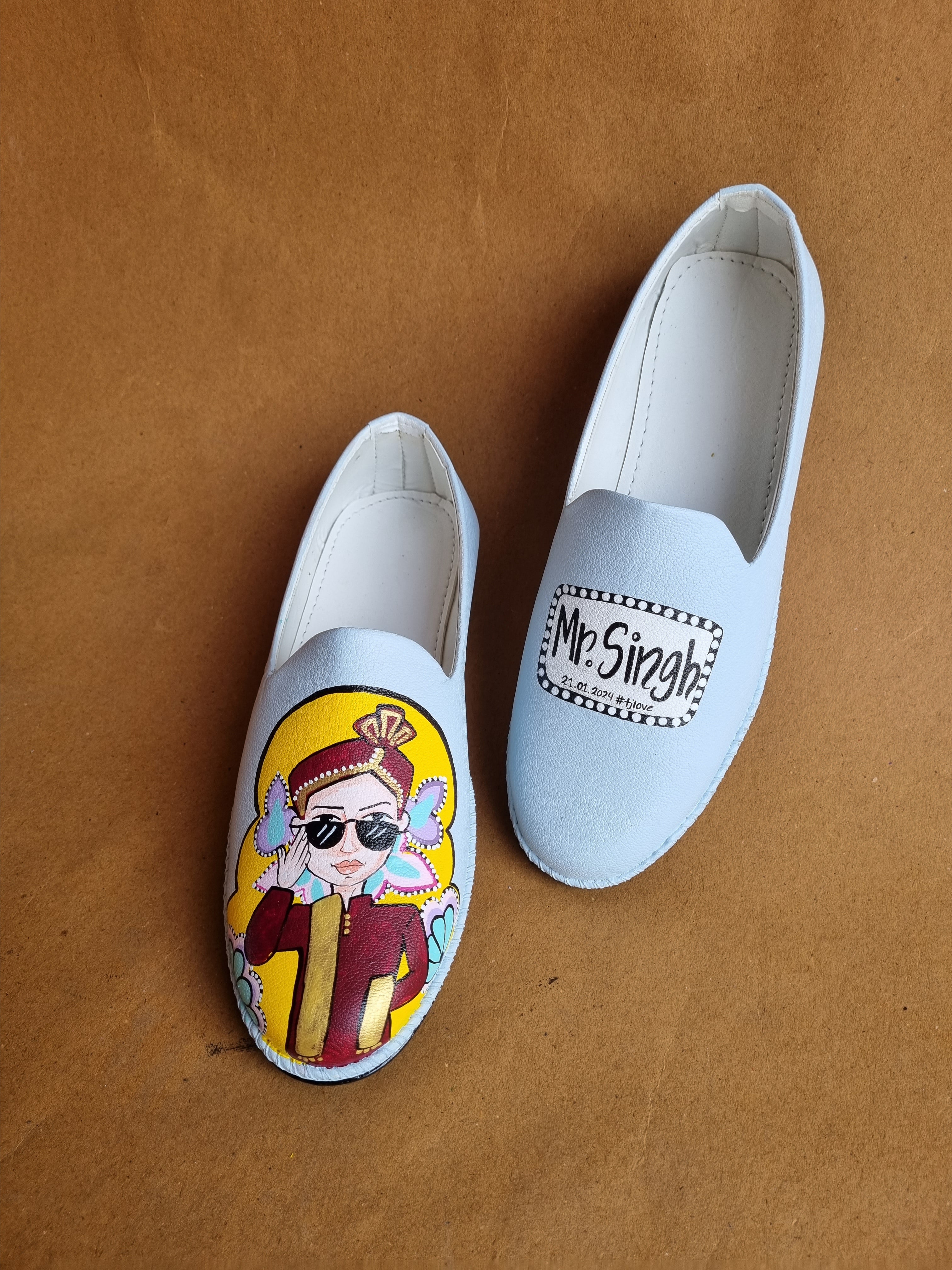 Powder blue dulha mojris