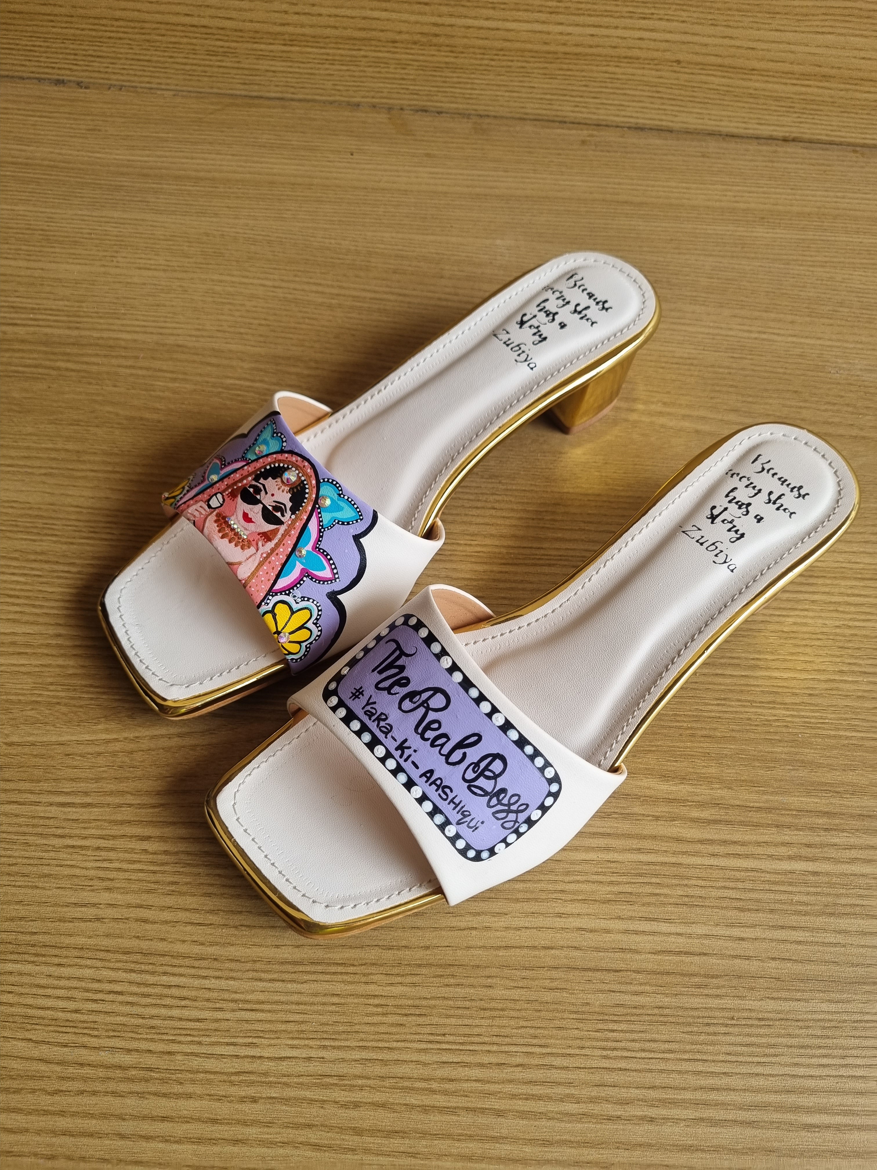 Lavender-White MOJRI  -heels couple combo