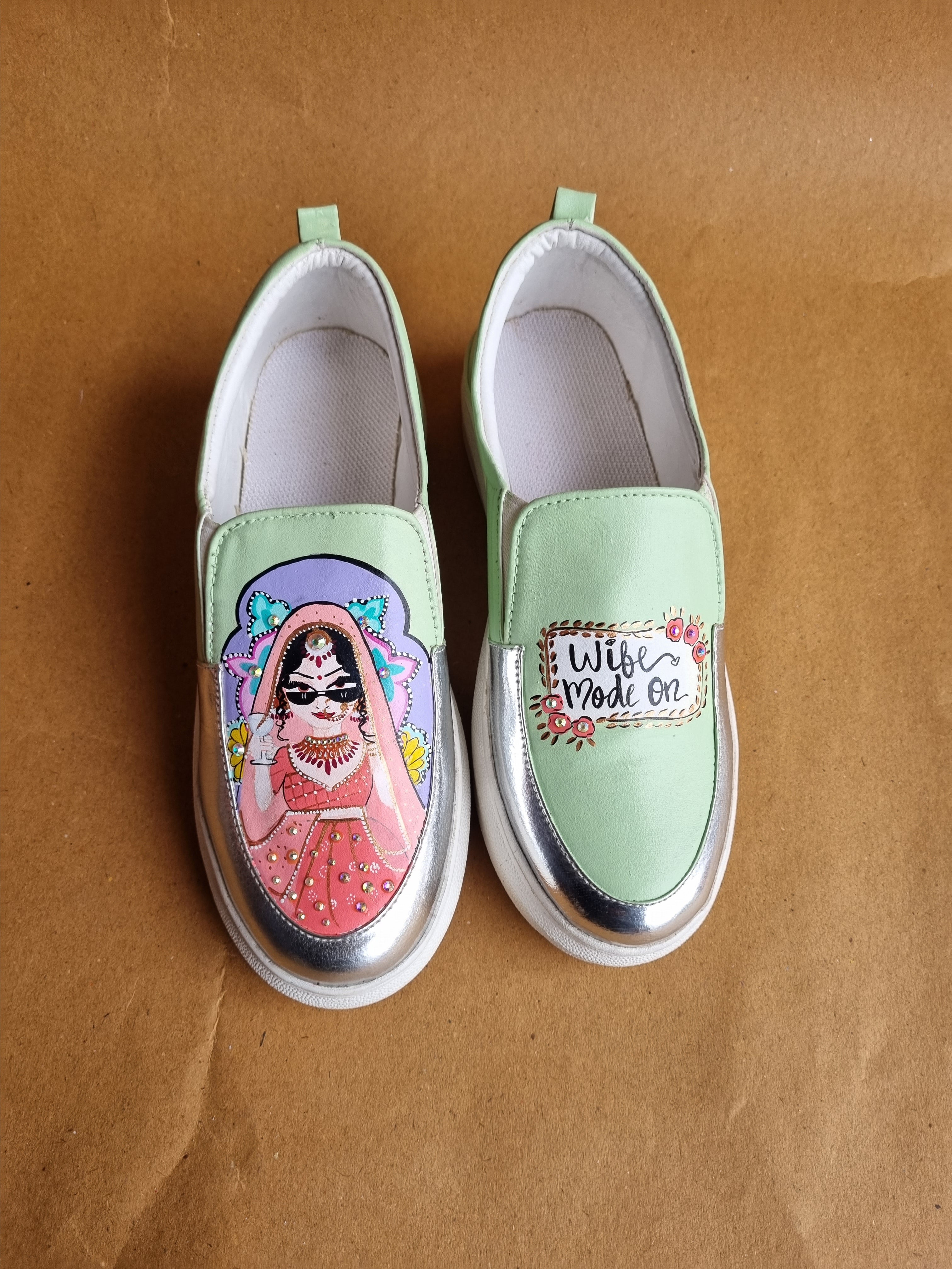 Pista green bride sneakers