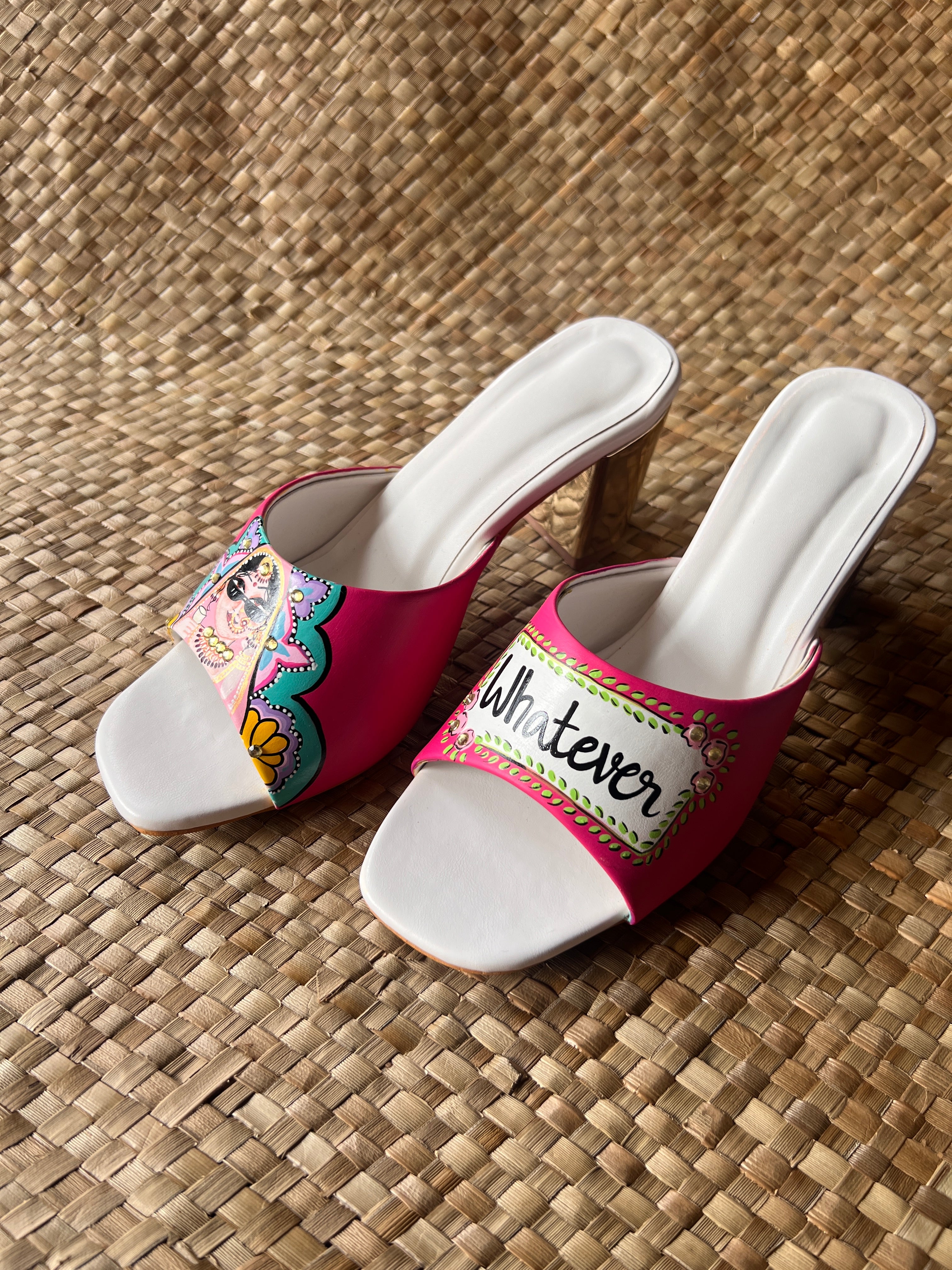 3 inch hot pink swag dulhan heels