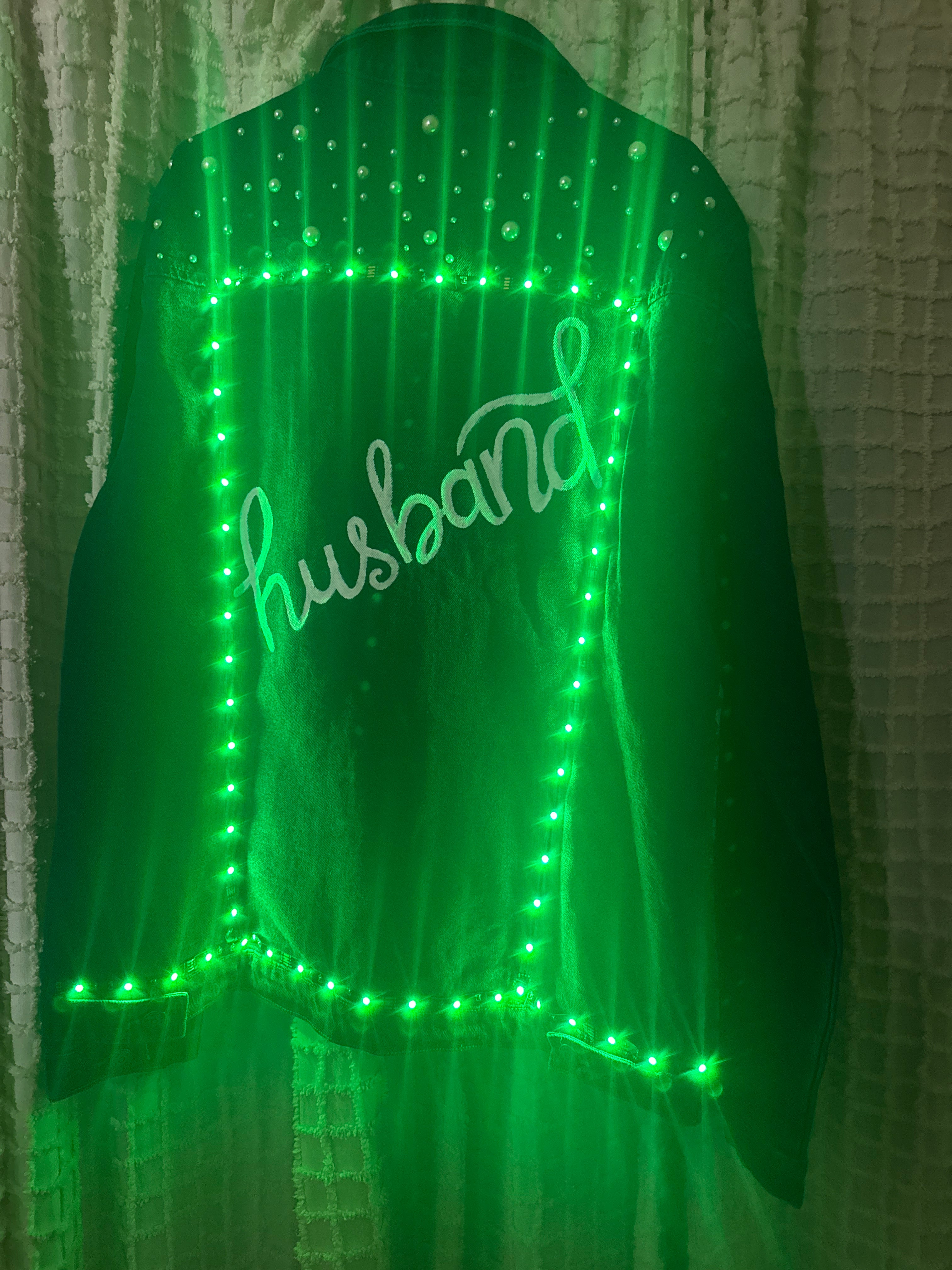 Husband Pearl Denim jacket with LED lights