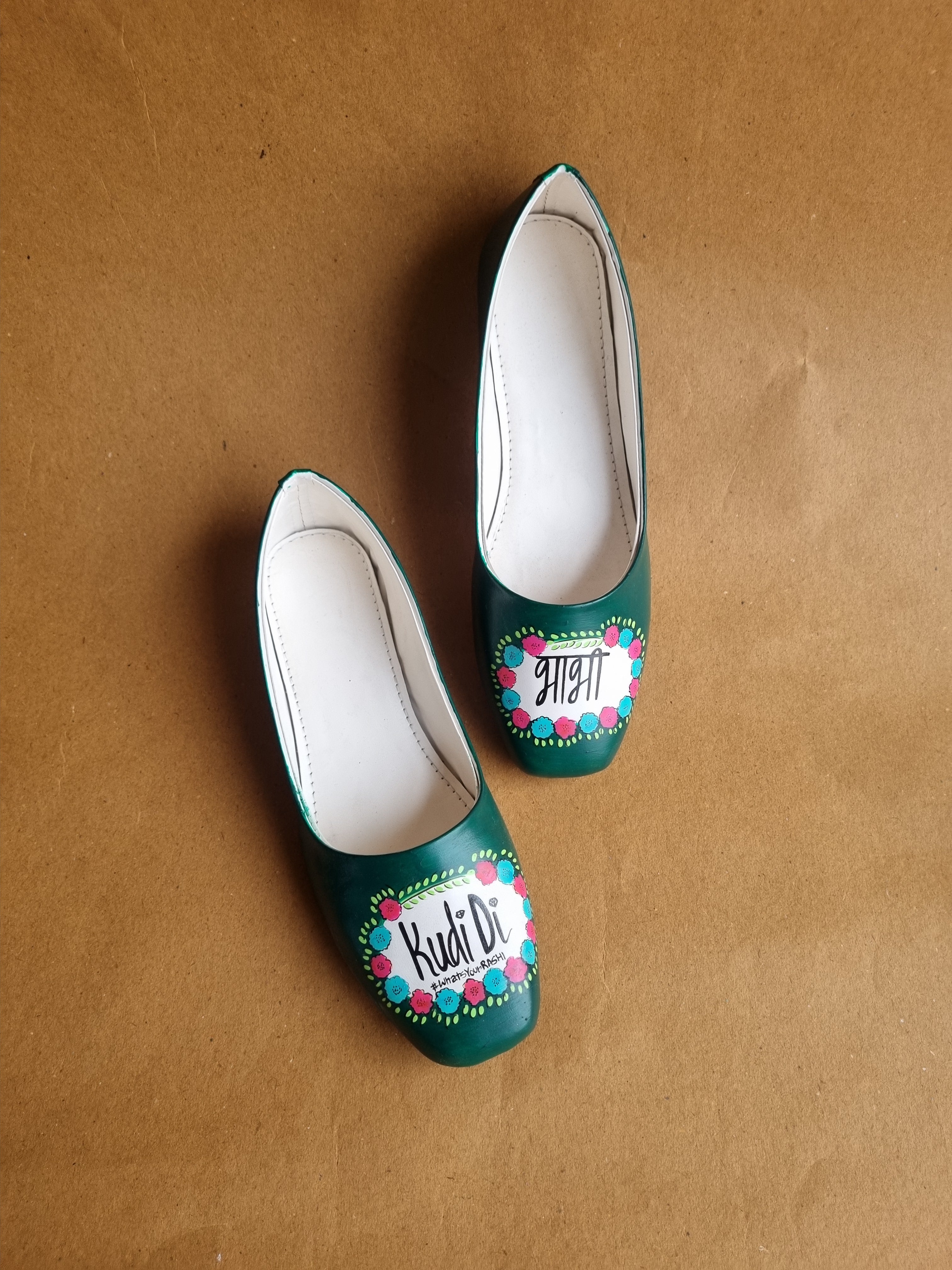 Emerald green round toe Jutti