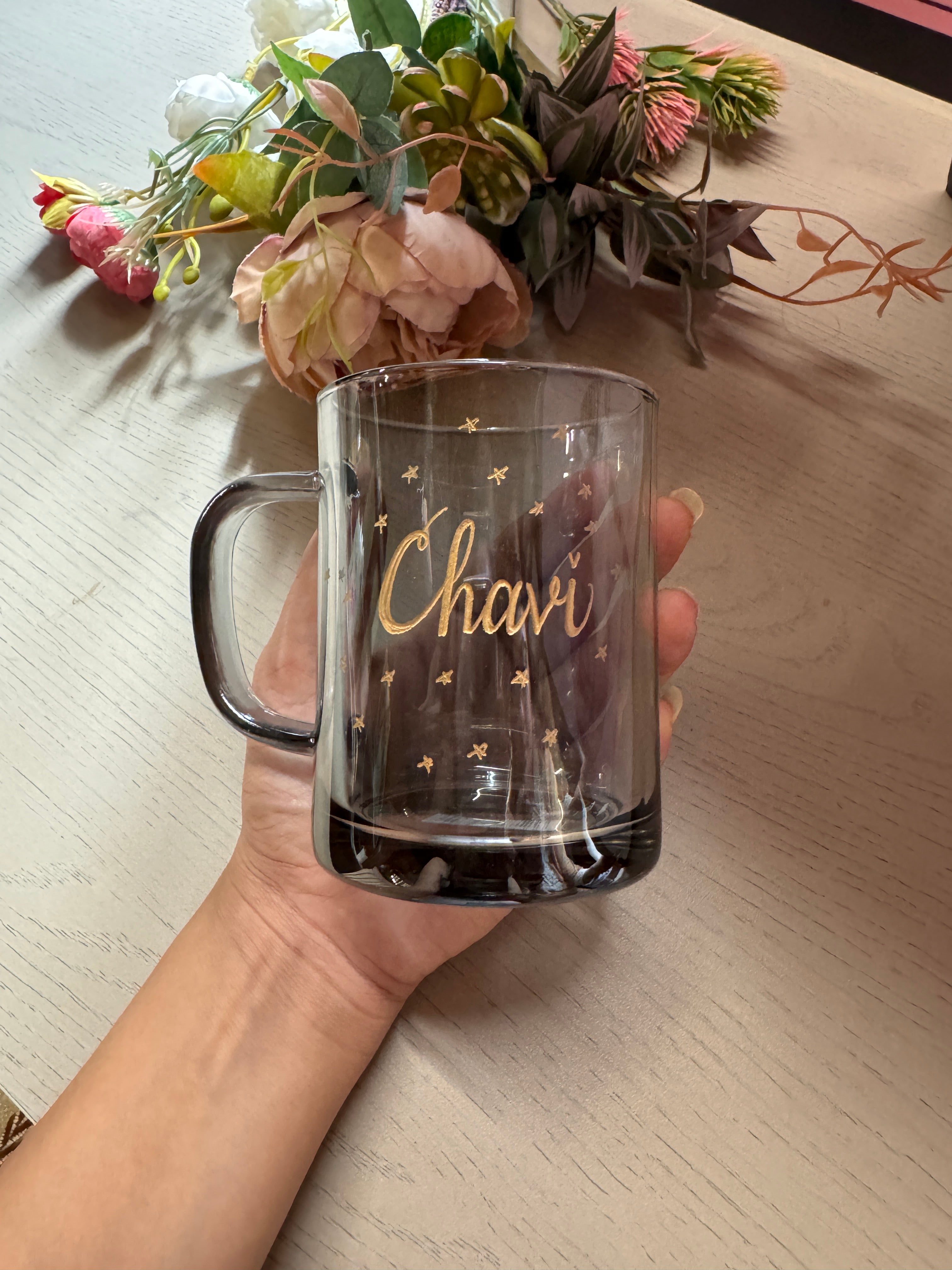 Black Engraved coffee mug(microwave safe)