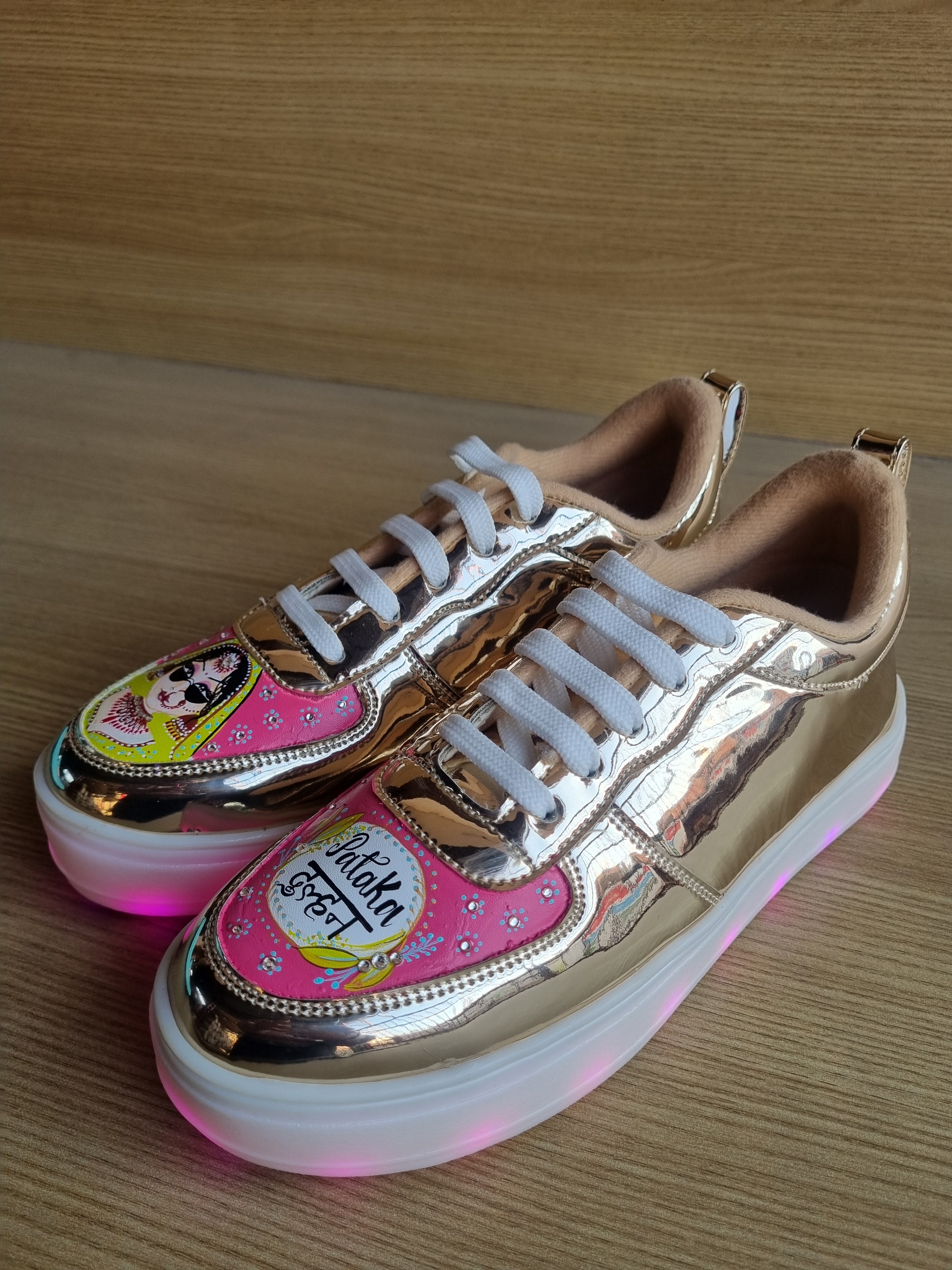 LED RECHARGEABLE GOLDEN BRIDAL  sneakers