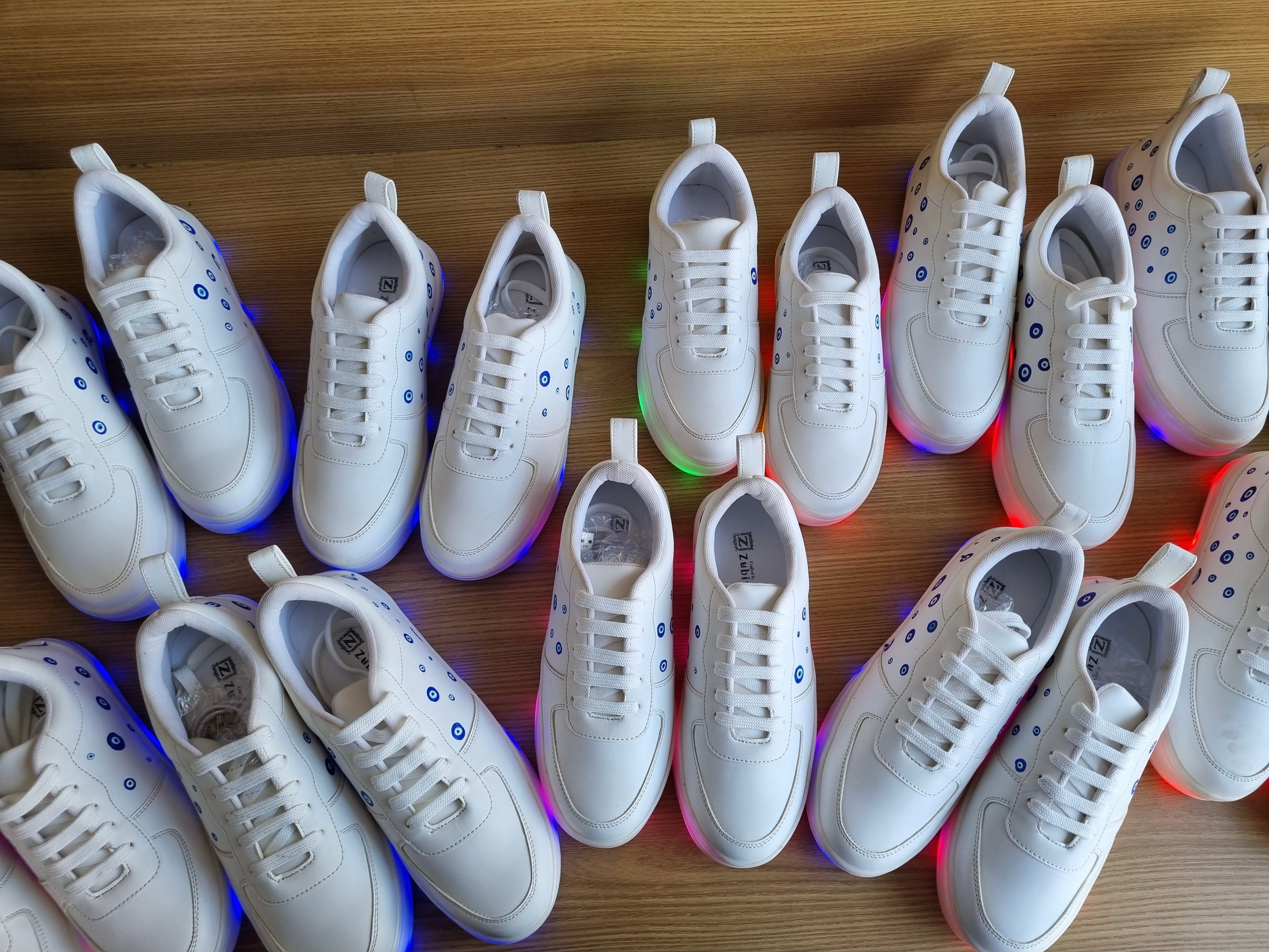 LED rechargeable evil eye sneakers