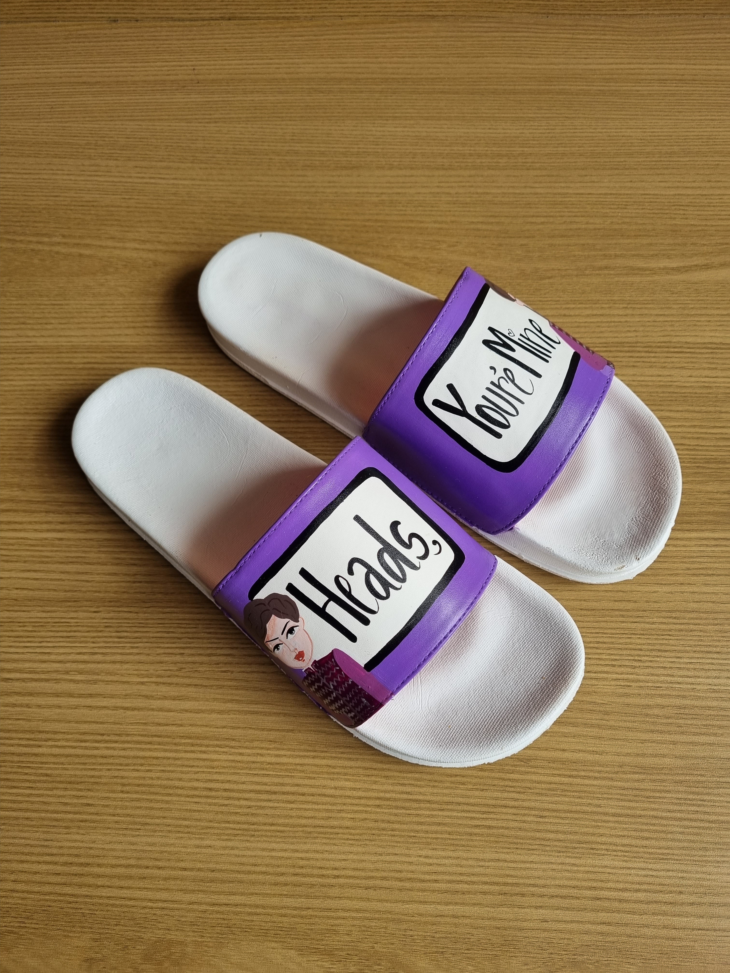 Heads- tails purple couple combo