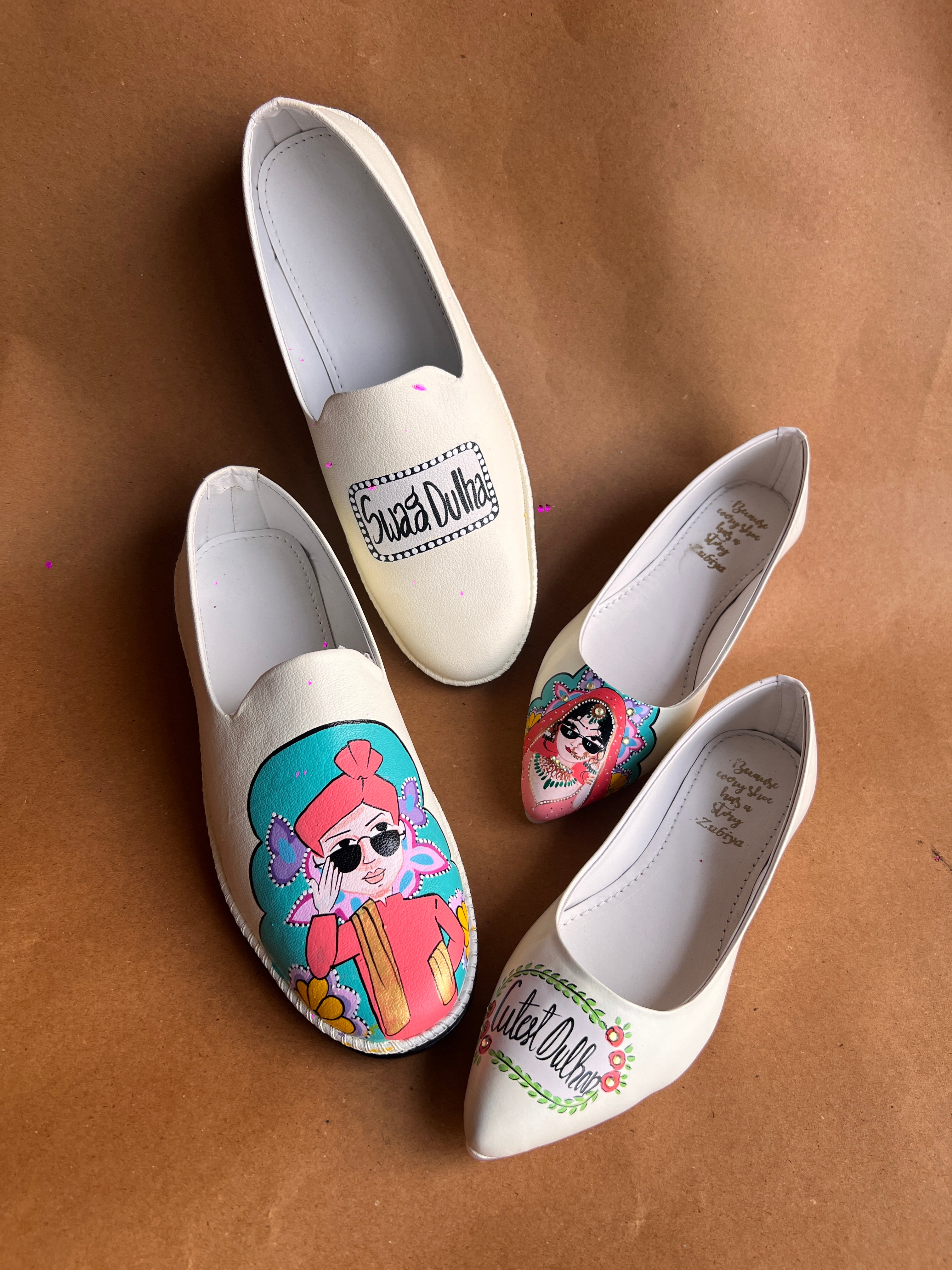 Lime yellow juttis couple combo