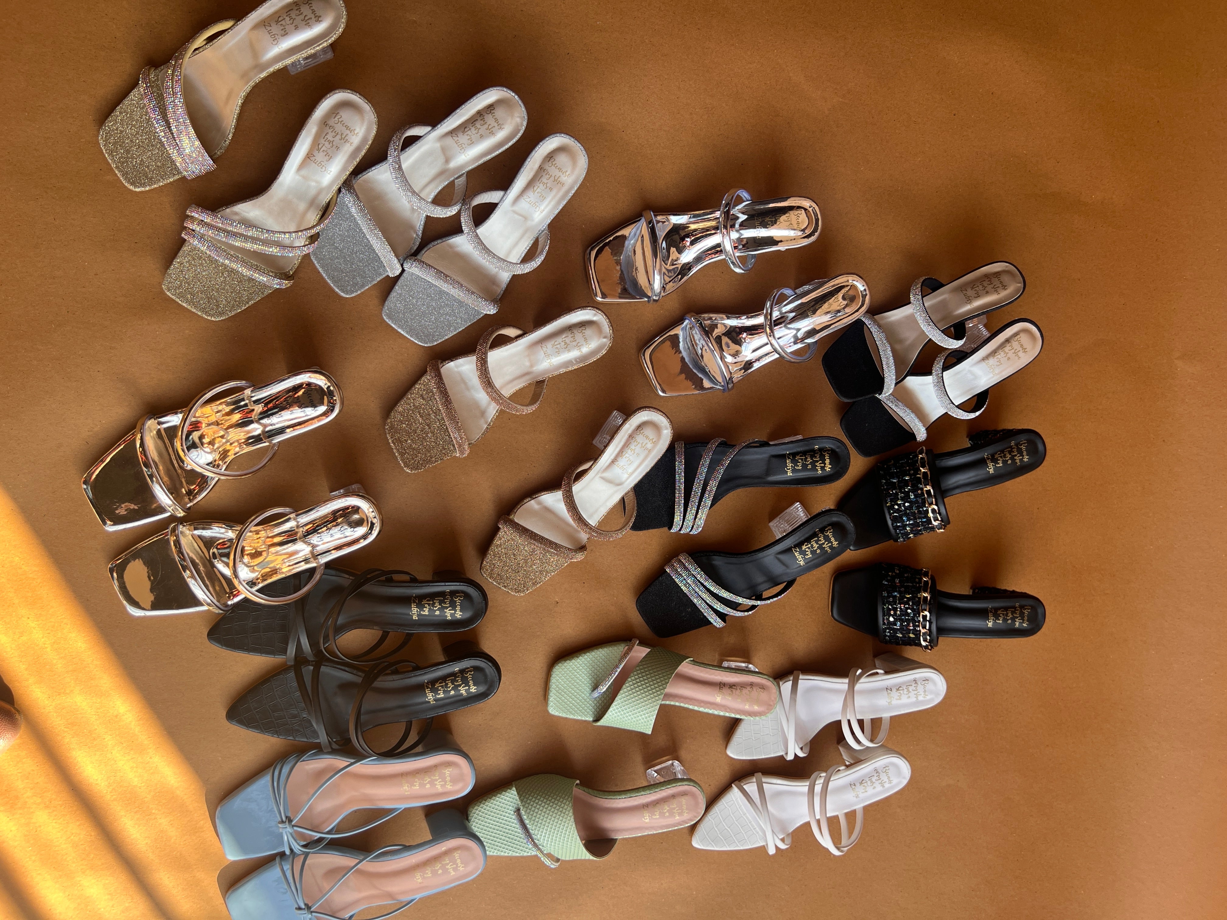 Black pointed strappy heel