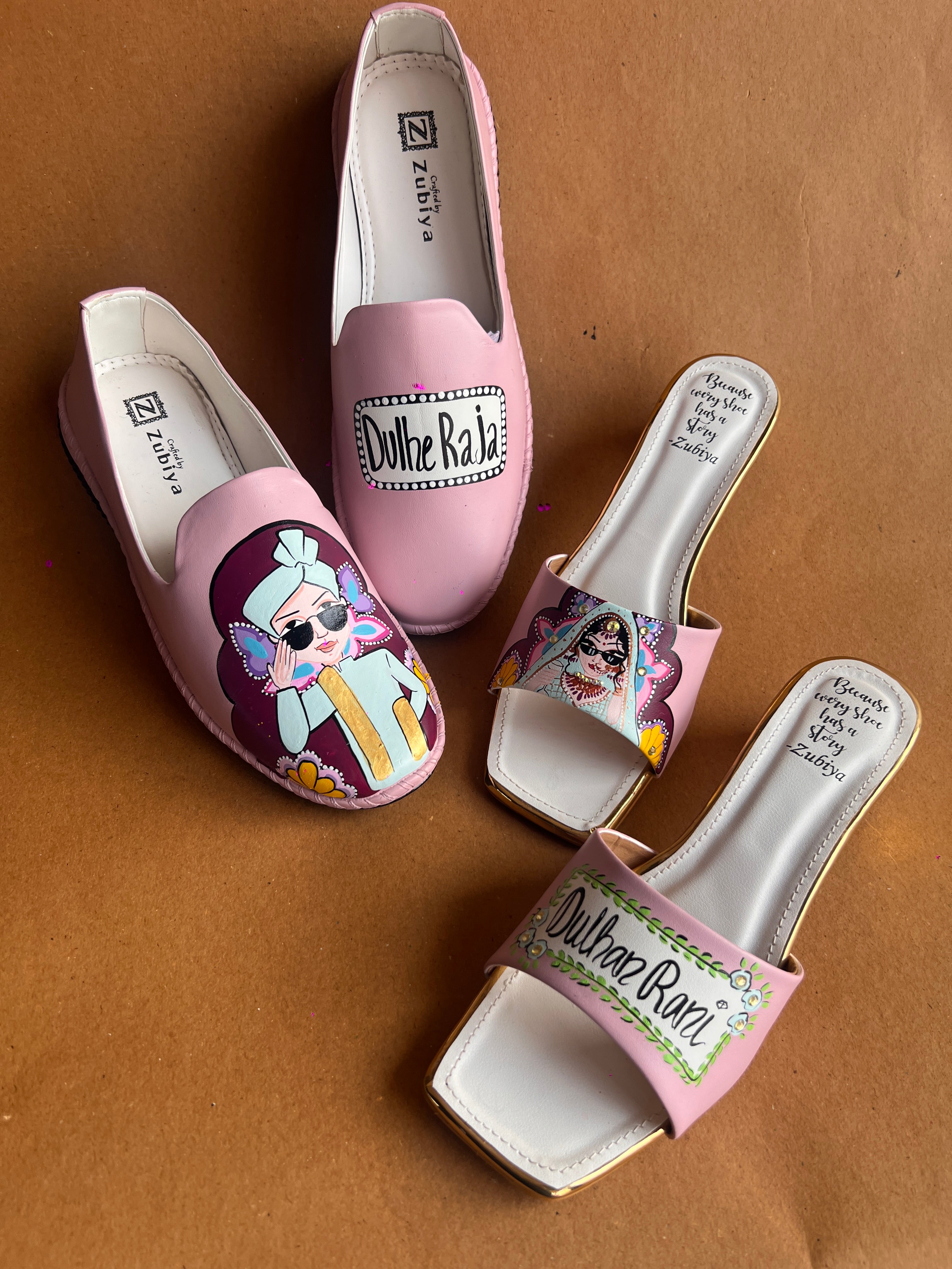 Onion pink dulhe raja -dulhan rani swag couple combo