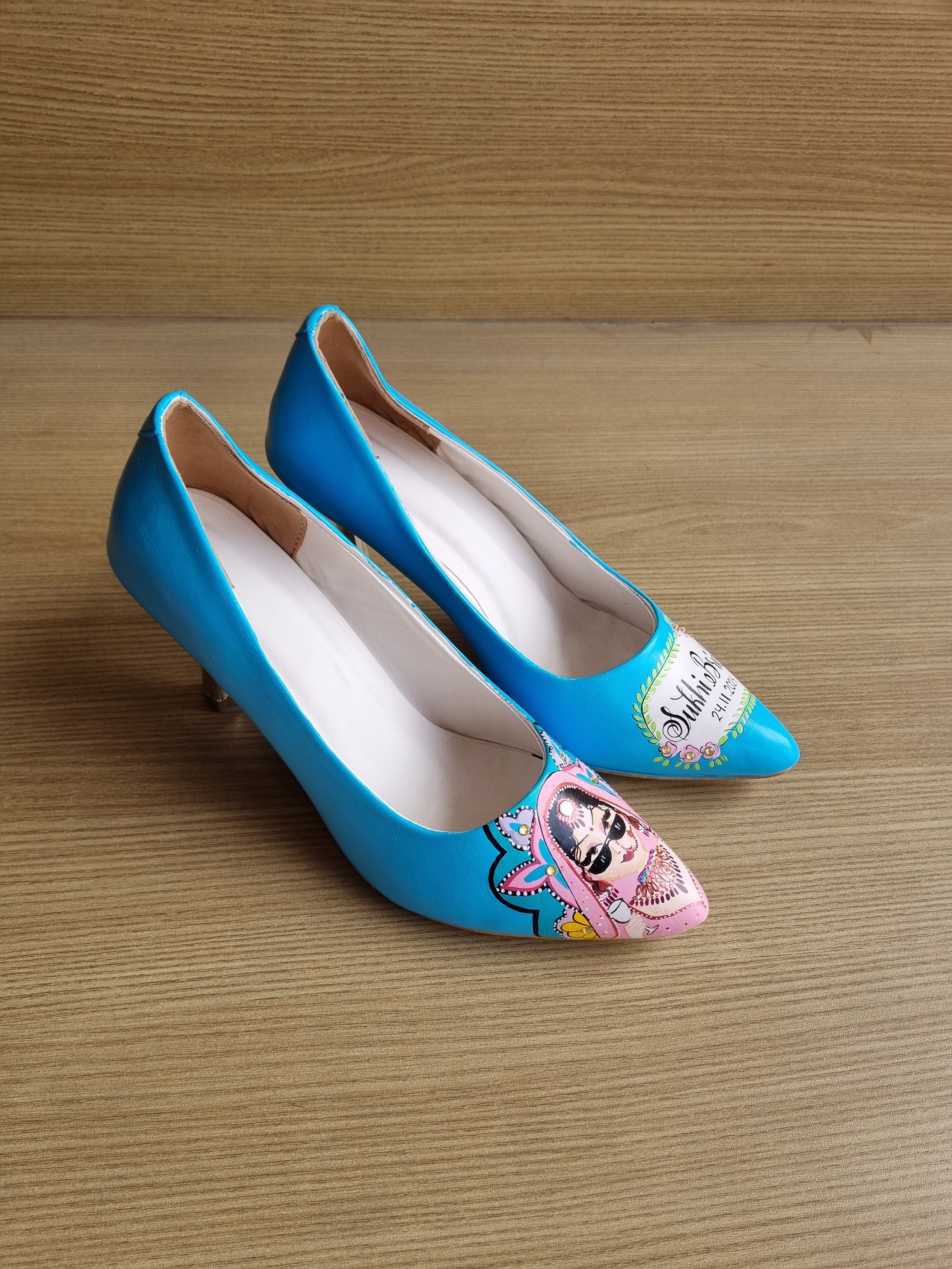 Swag dulhan sky blue 3.5 Inch pencil Heel
