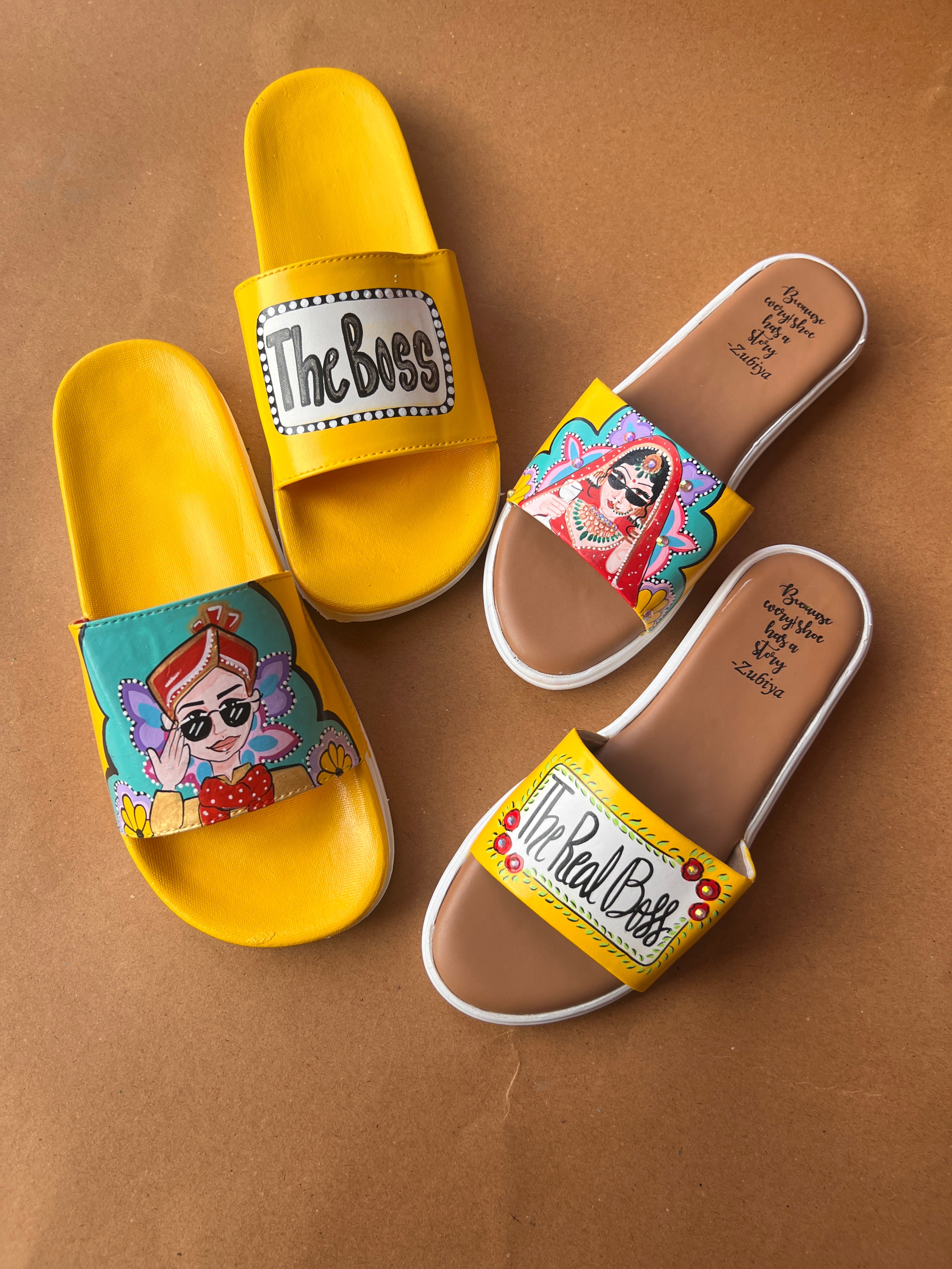 Yellow Swag Couple Flats Combo