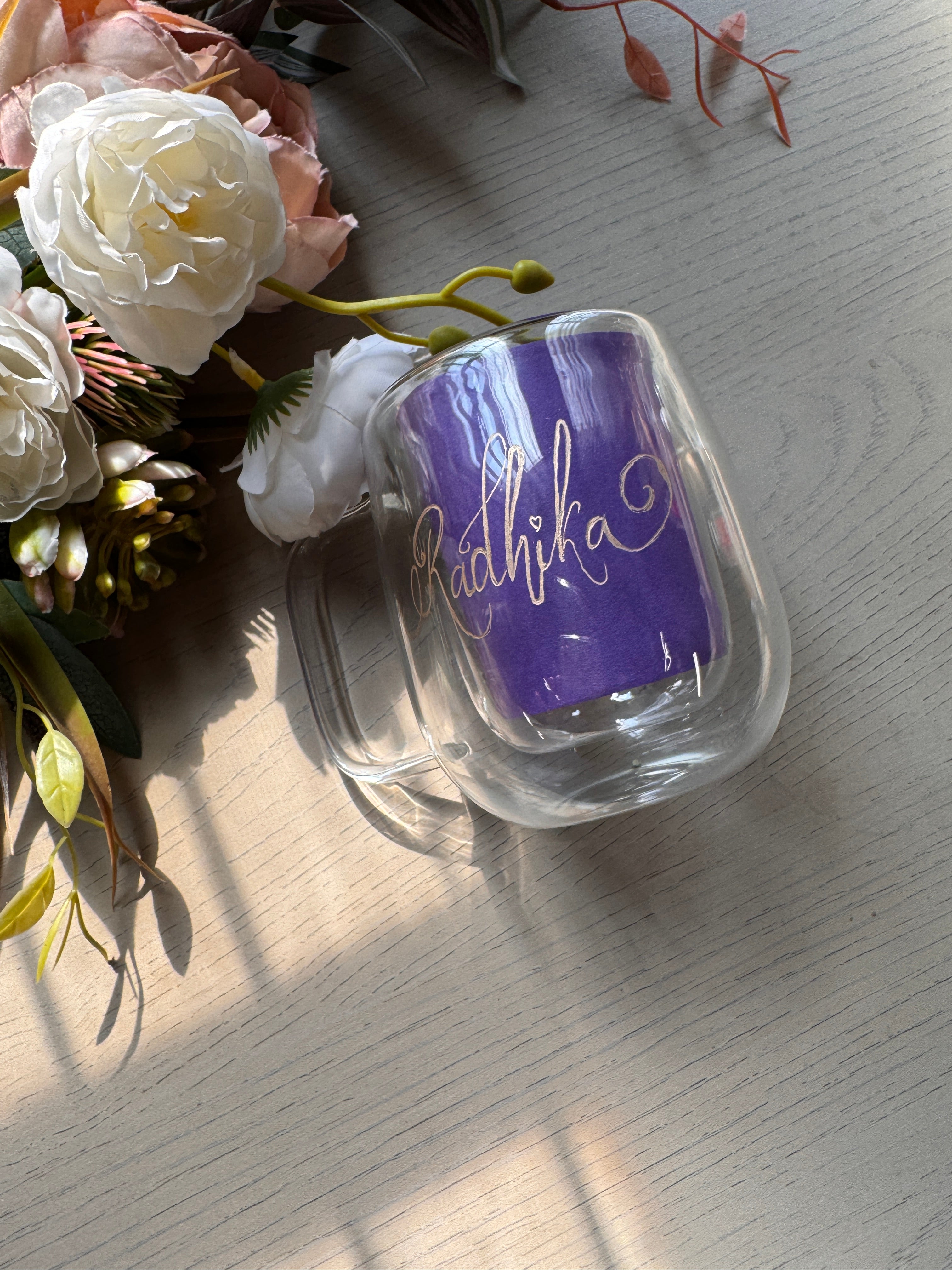 Engraved double walled coffee mug