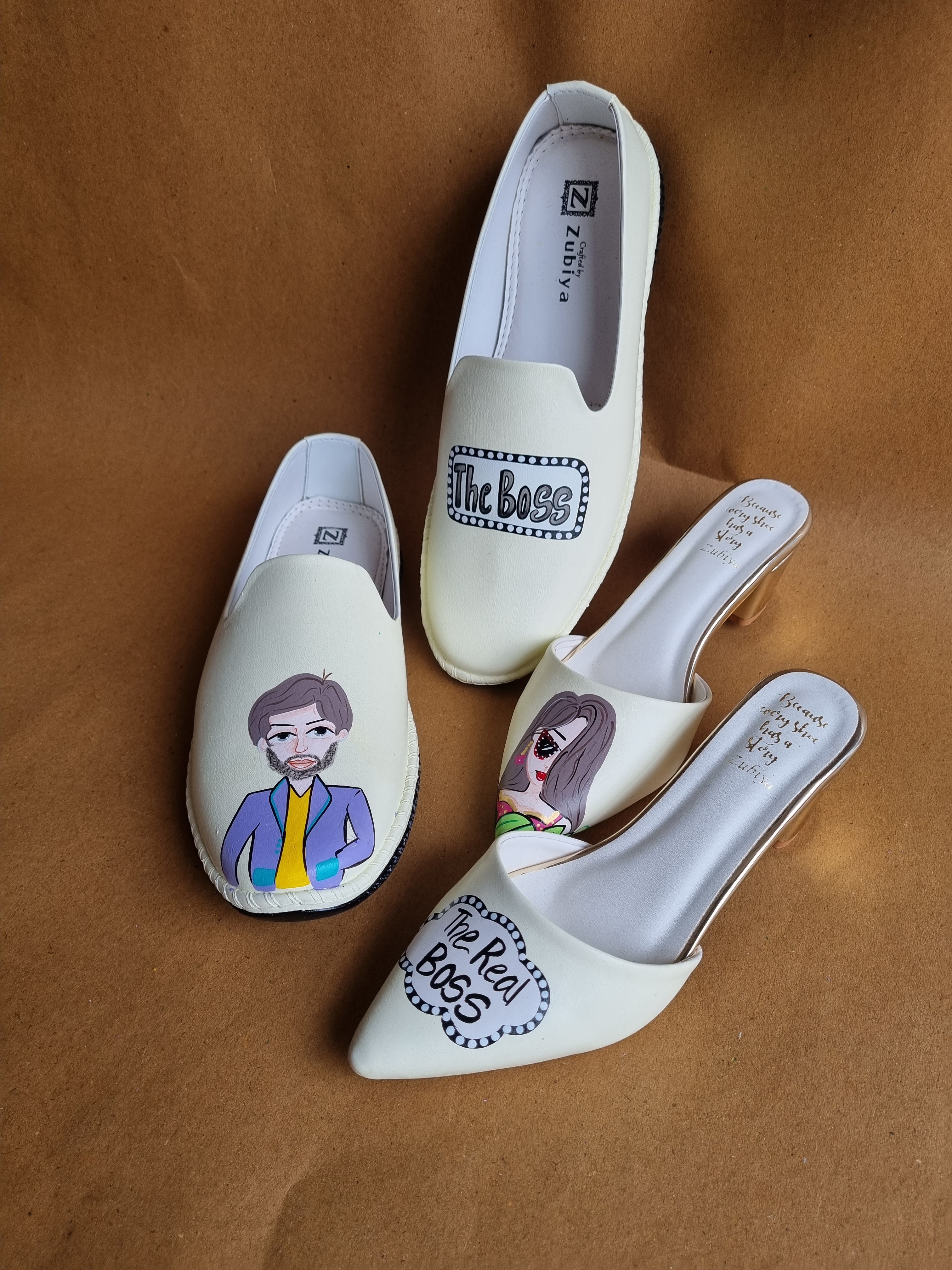 Lime yellow men’s Mojris -2 inch mules couple combo