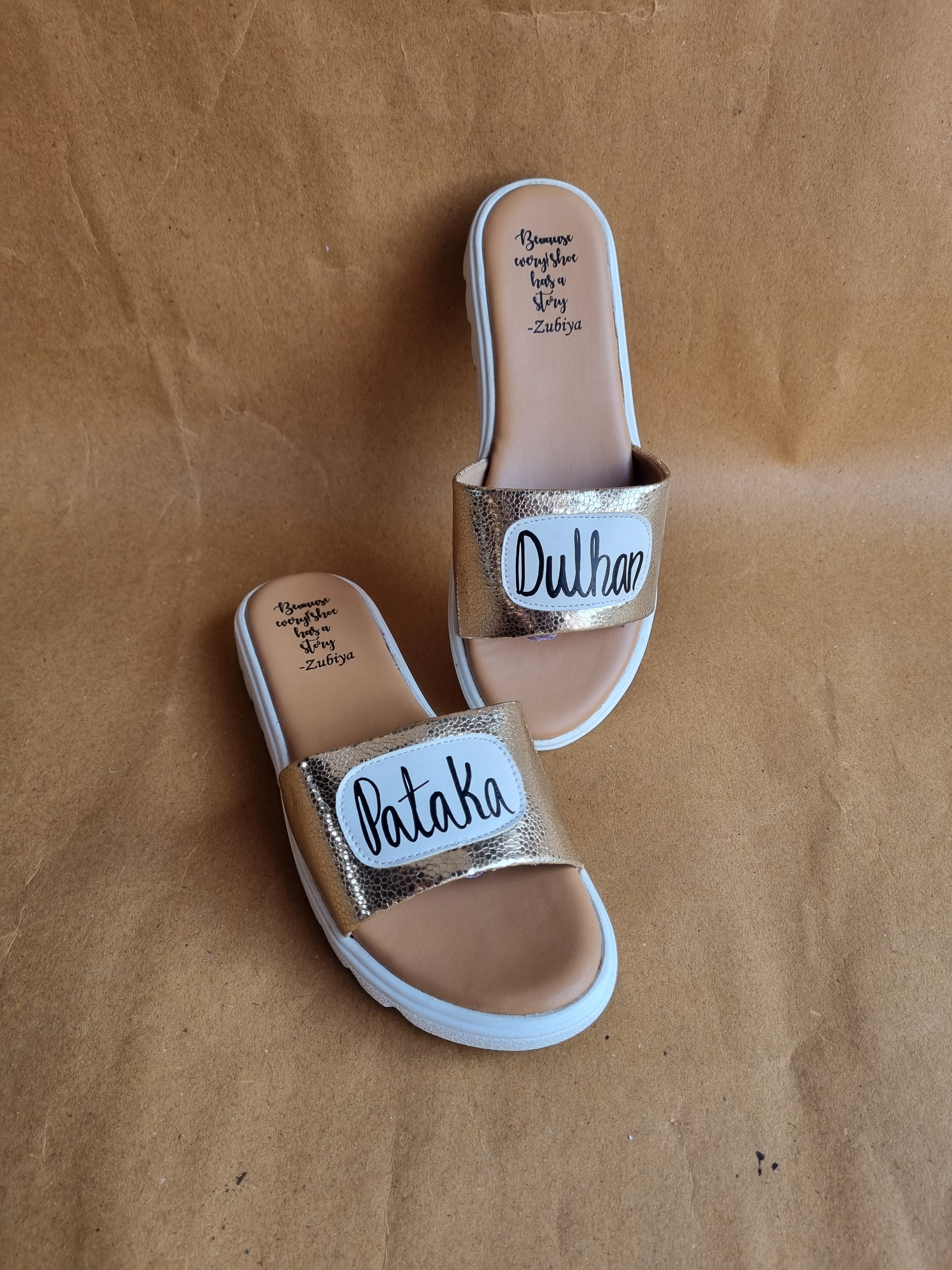 Pataka dulhan (golden white sole Slides)