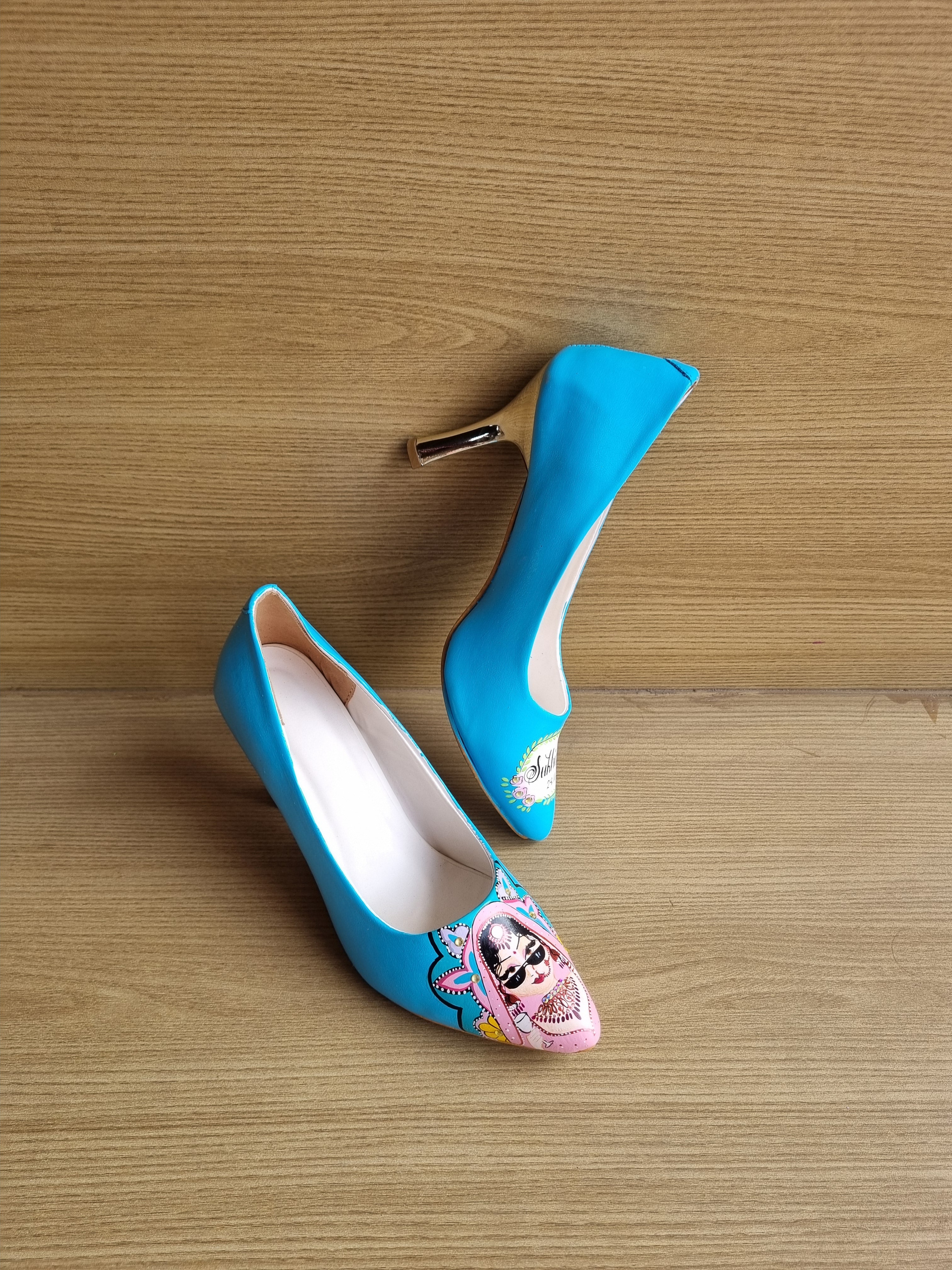 Swag dulhan sky blue 3.5 Inch pencil Heel