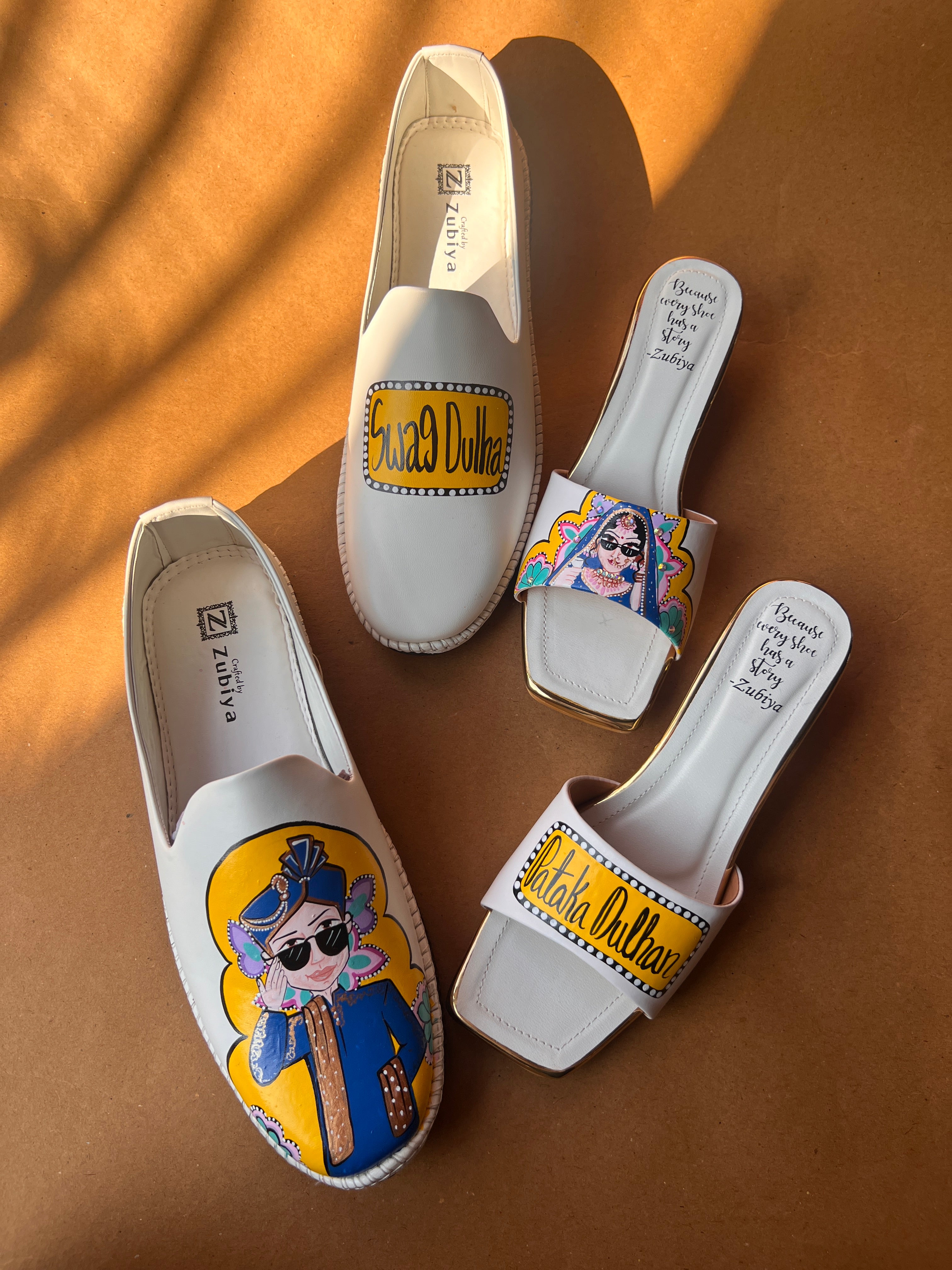 White bright blue swag couple combo