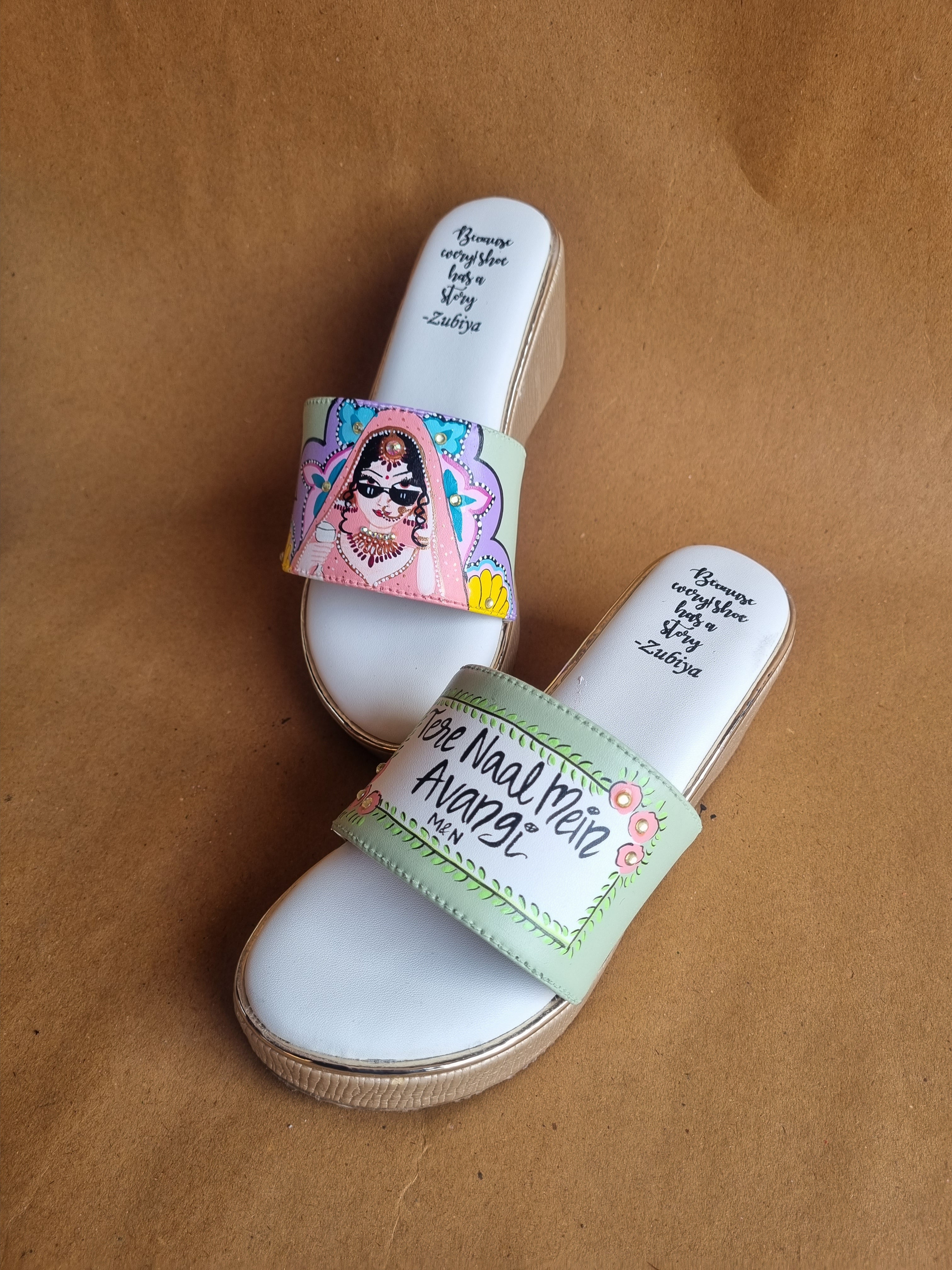 Pista green wedges swag dulhan heels