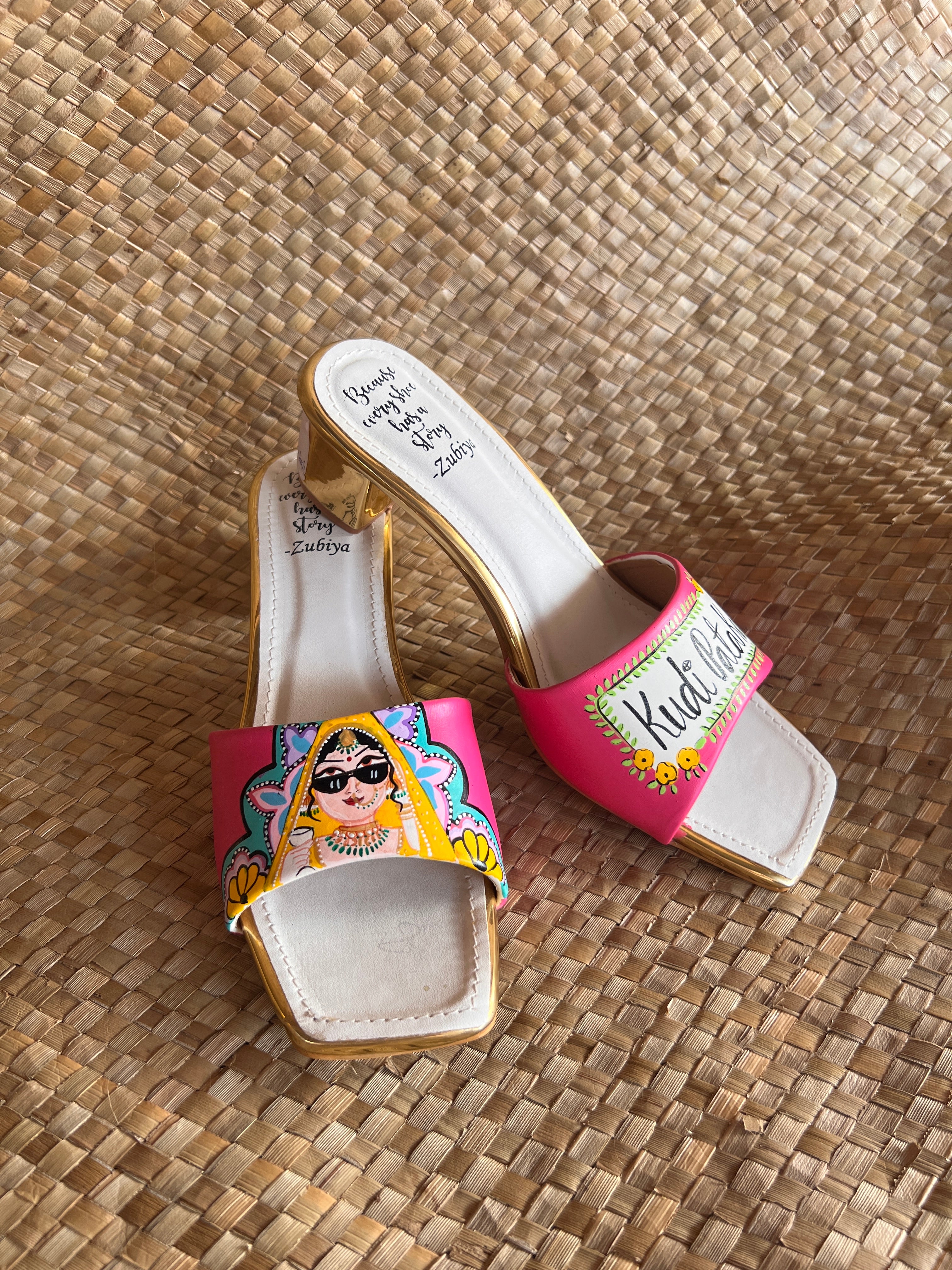 Hot Pink- Swag Dulhan Artwork Heels