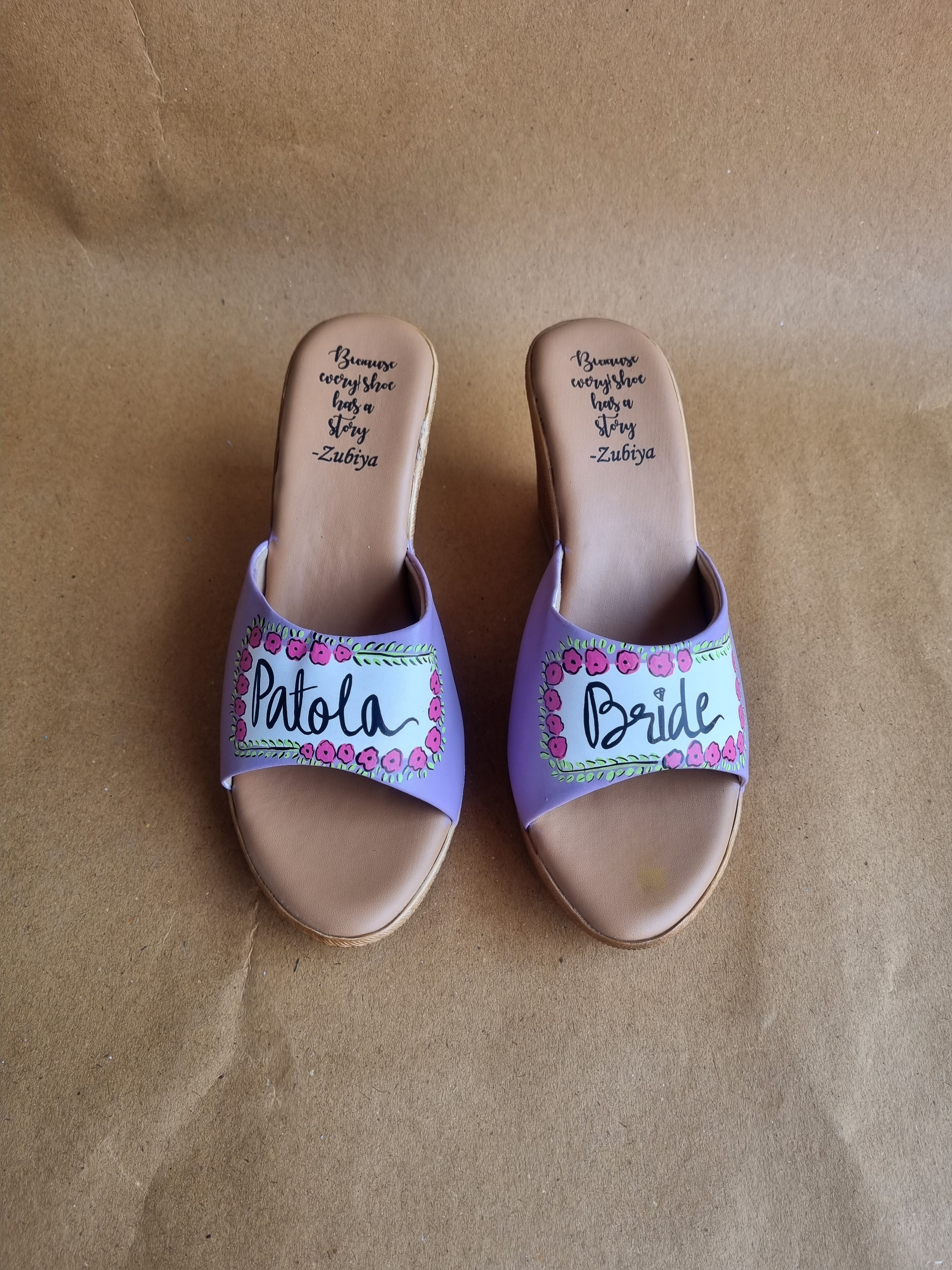 Patola Bride lavender Wedges