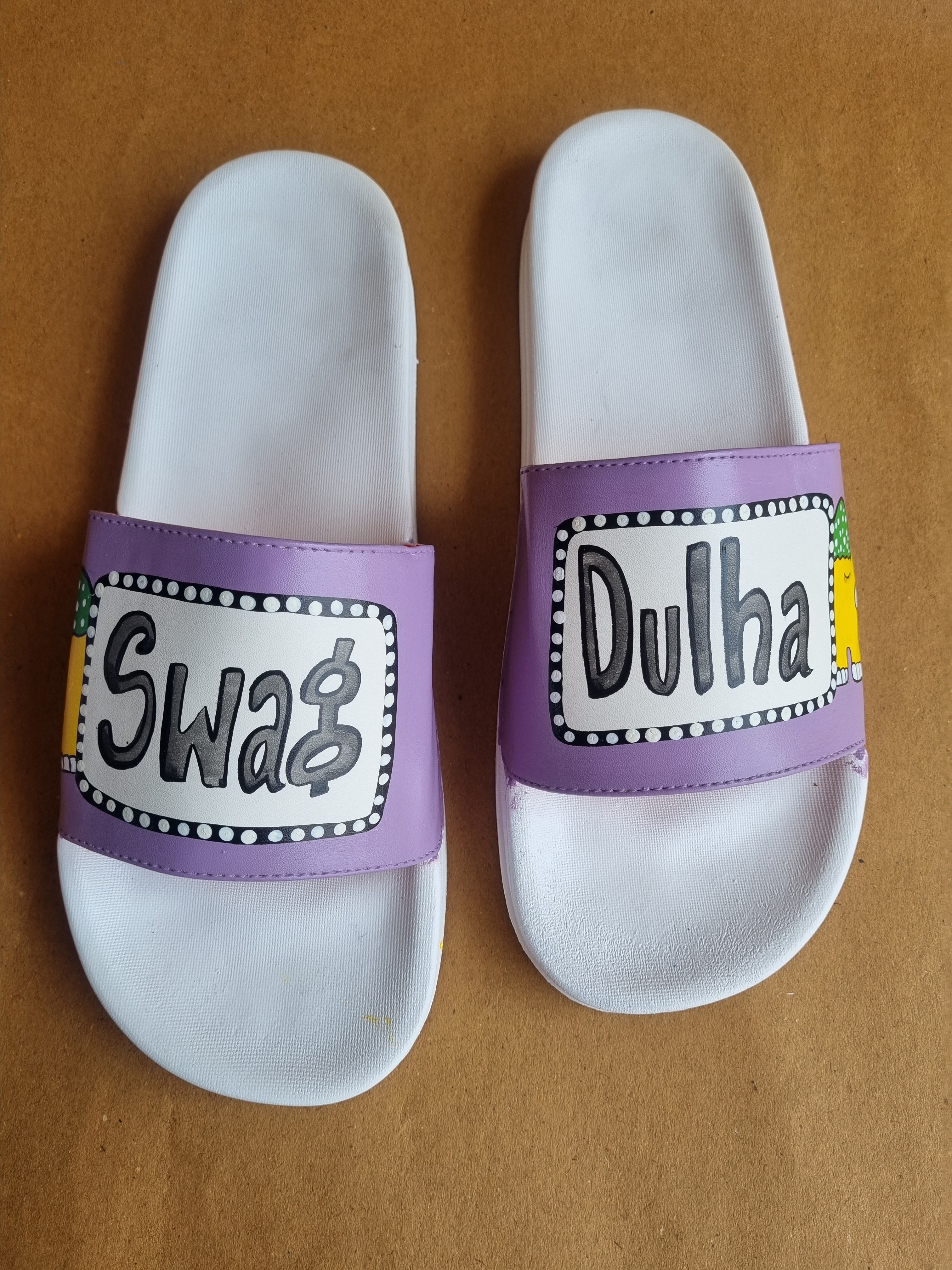Lavender wedges flats Combo slides