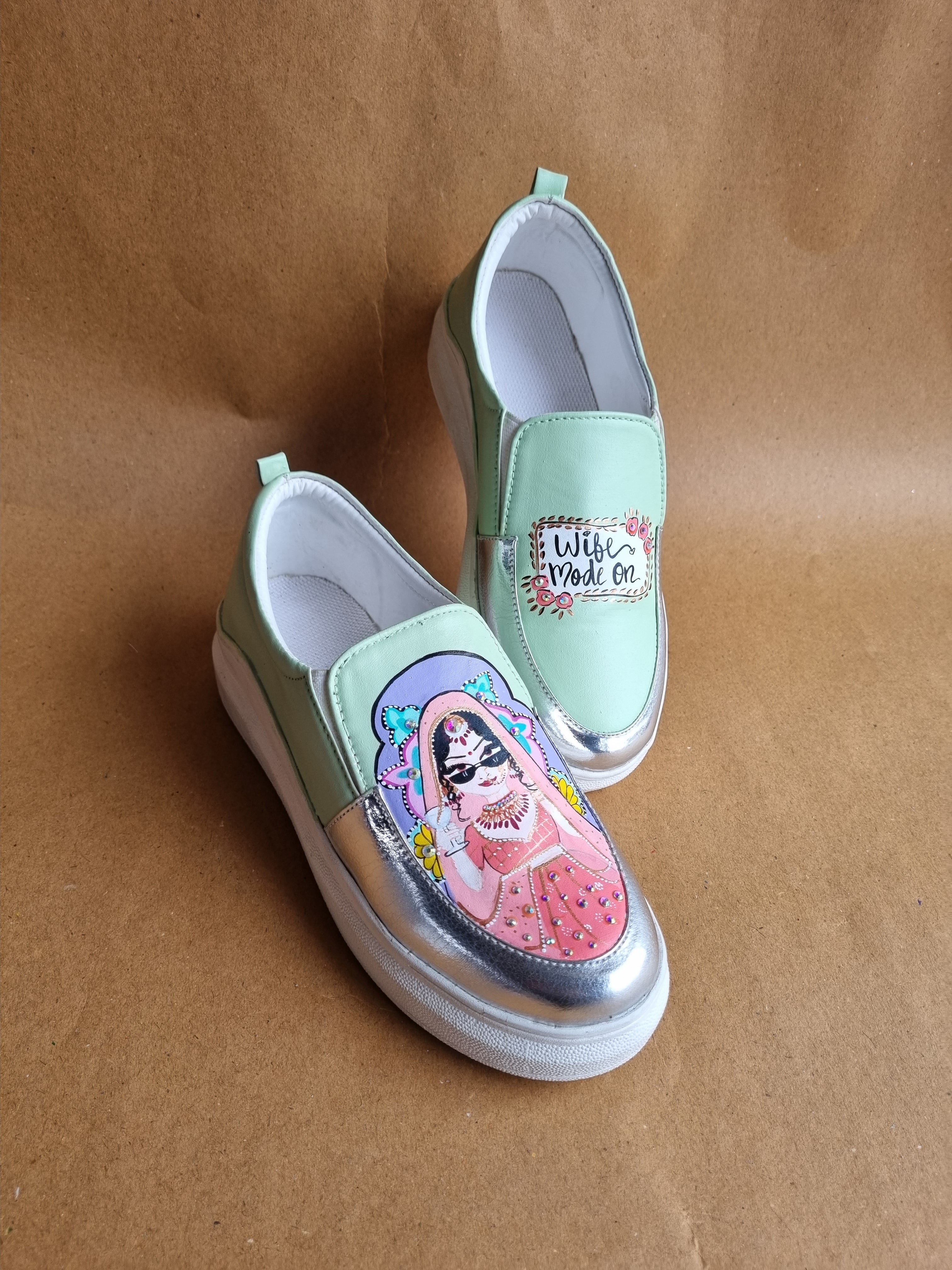 Pista green mojri- sneakers couple Combo