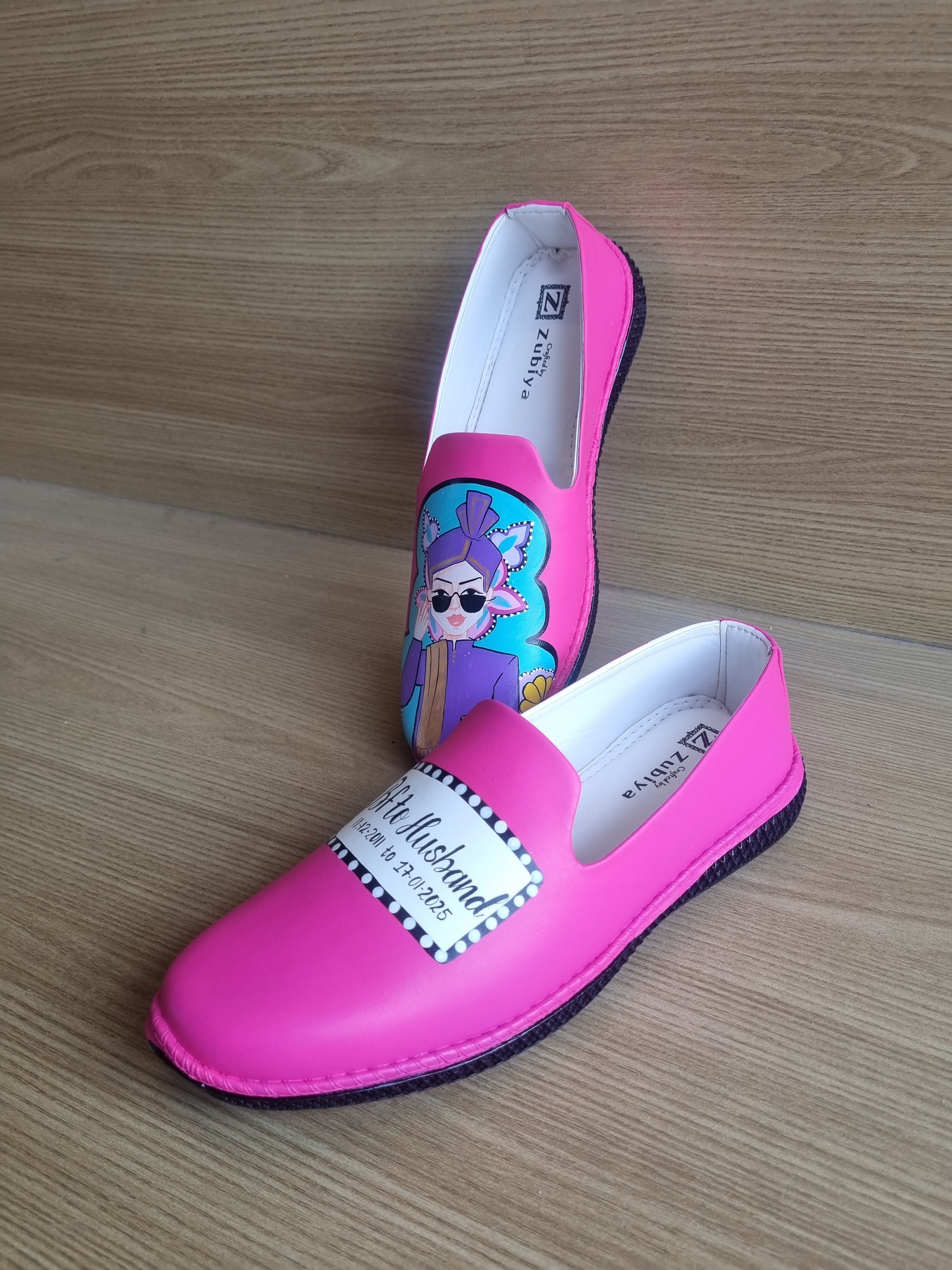 Hot pink swag dulha mojris