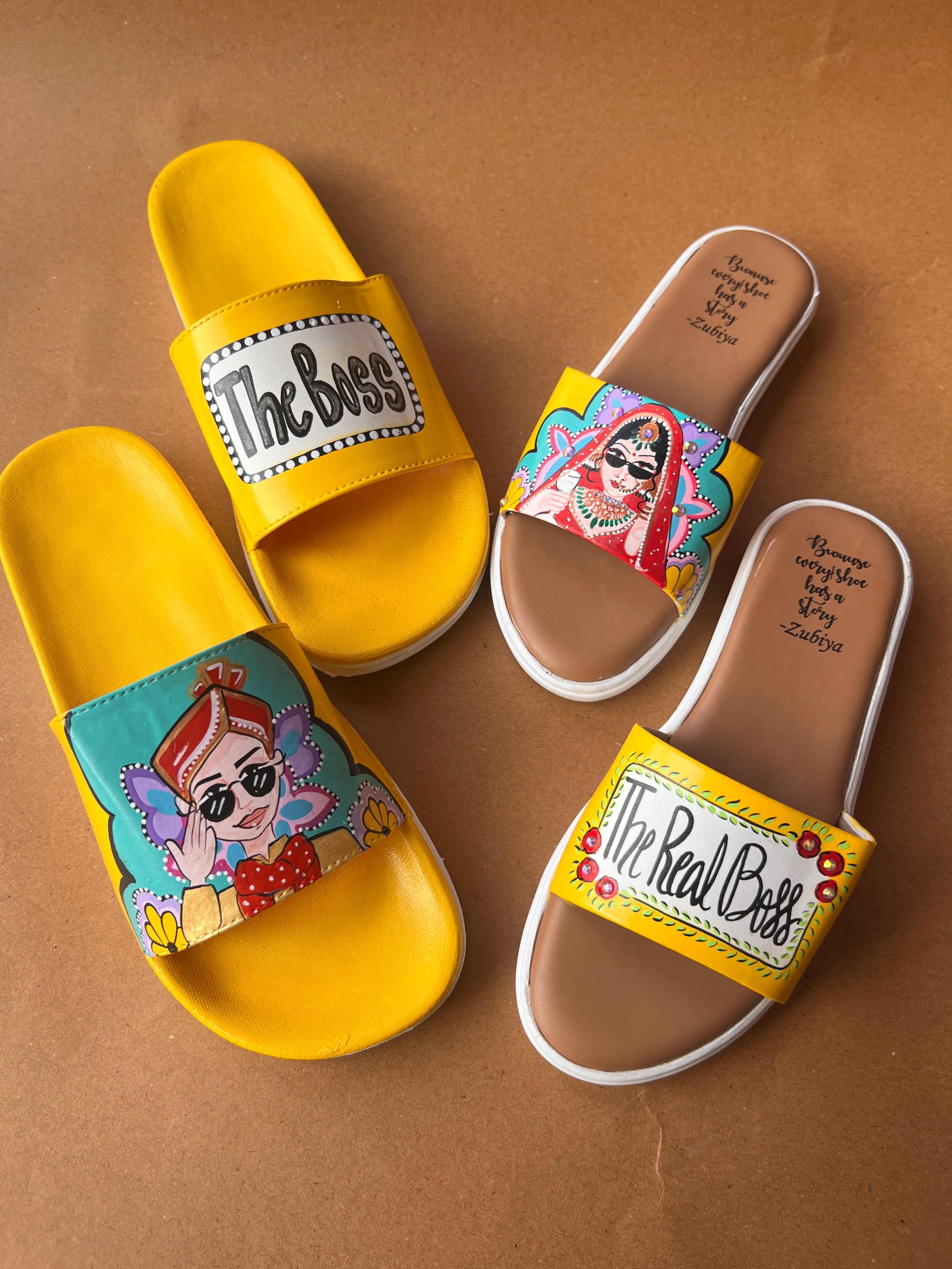 Yellow Swag Couple Flats Combo