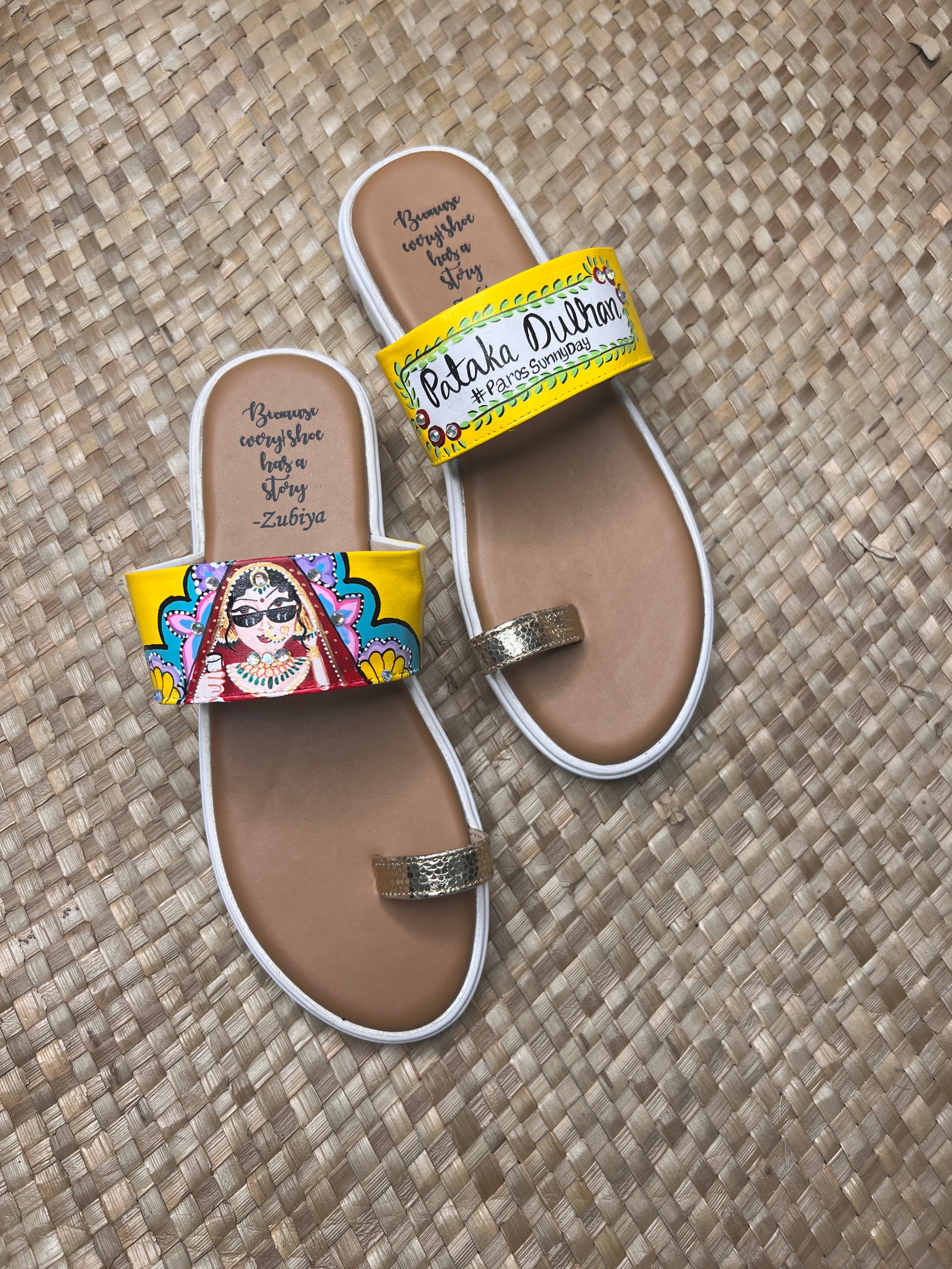 Yellow swag dulhan kohla slides