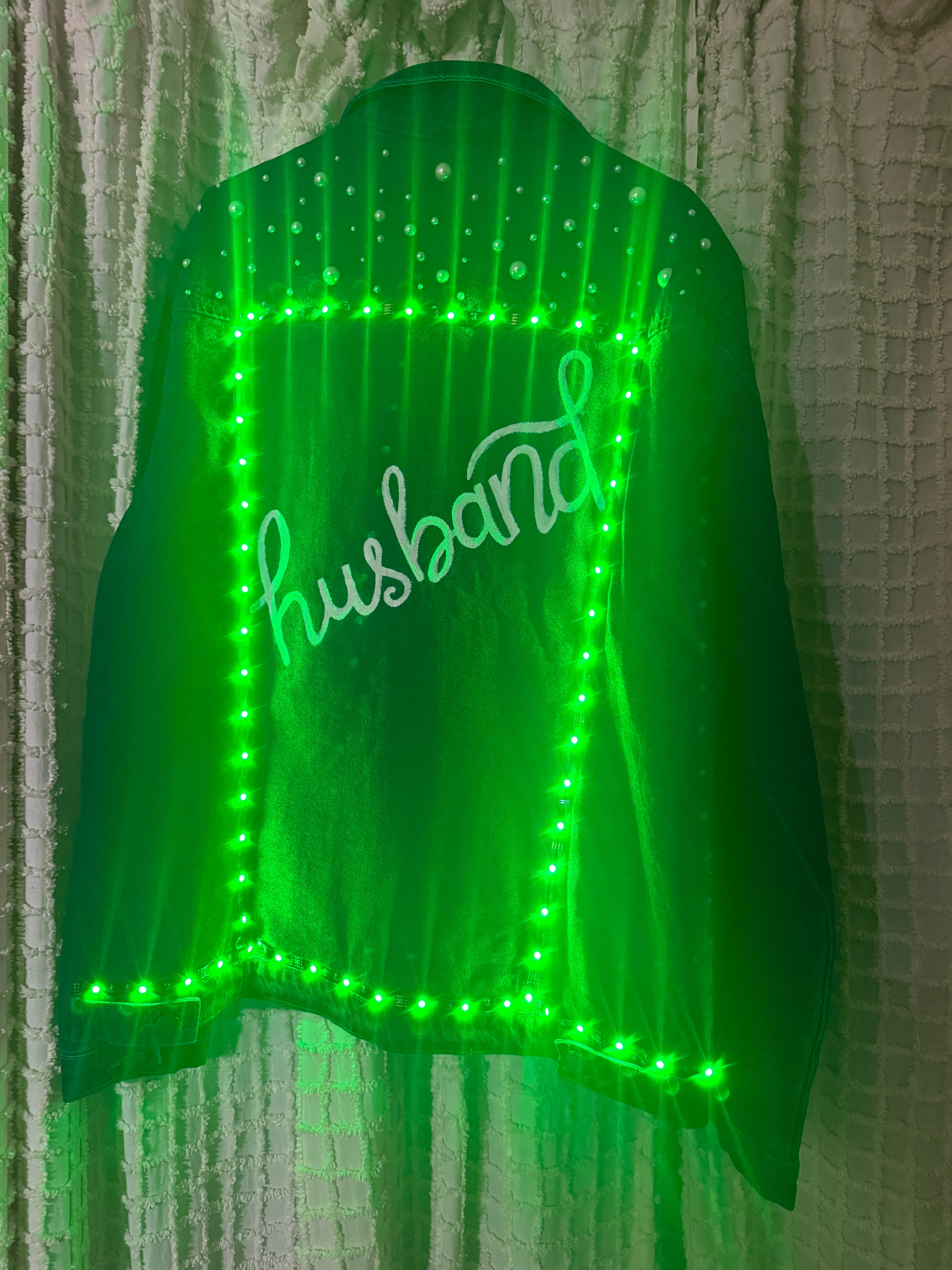 Husband Pearl Denim jacket with LED lights