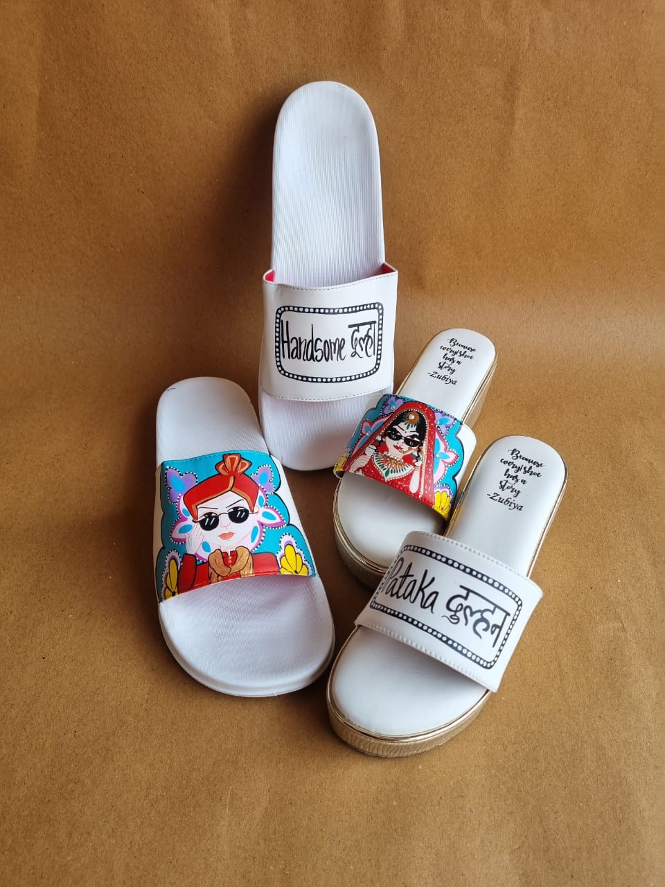 White Slider and wedges couple Combo